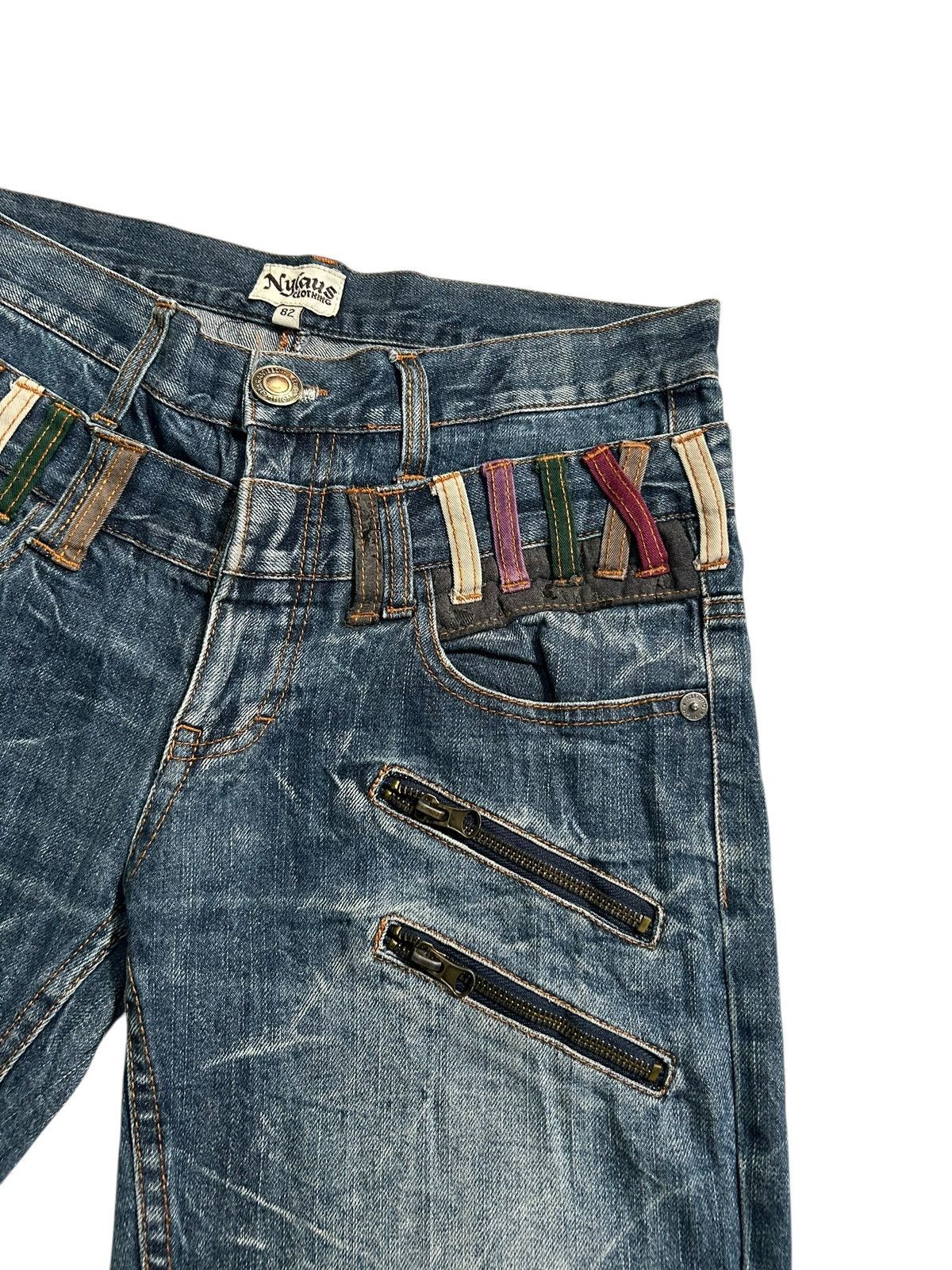 Japanese Brand × Kapital × Vintage Double Waist Nylaus Japanese Punk Style Denim Jeans Size US 32 / EU 48 - 6 Thumbnail