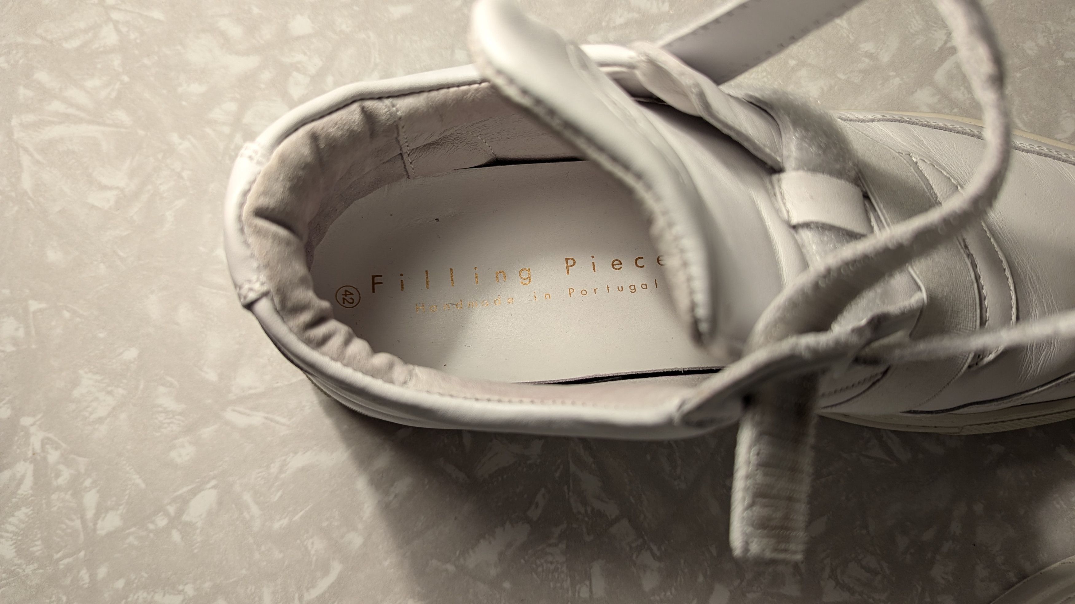 Filling Pieces White Low Top Sneaker - with velcro straps Size US 10 / EU 43 - 4 Thumbnail