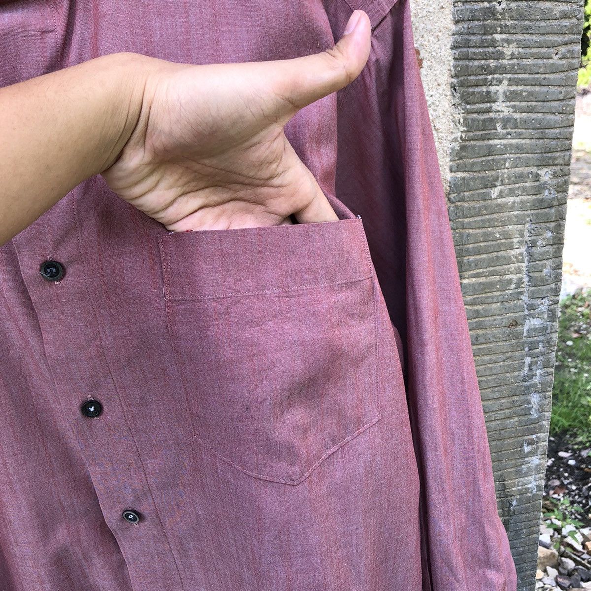 Issey Miyake × Japanese Brand × Pleats Please Issey Miyake ISSEY MIYAKE DESIGN STUDIO SHIRT 🍒 Size US M / EU 48-50 / 2 - 5 Thumbnail