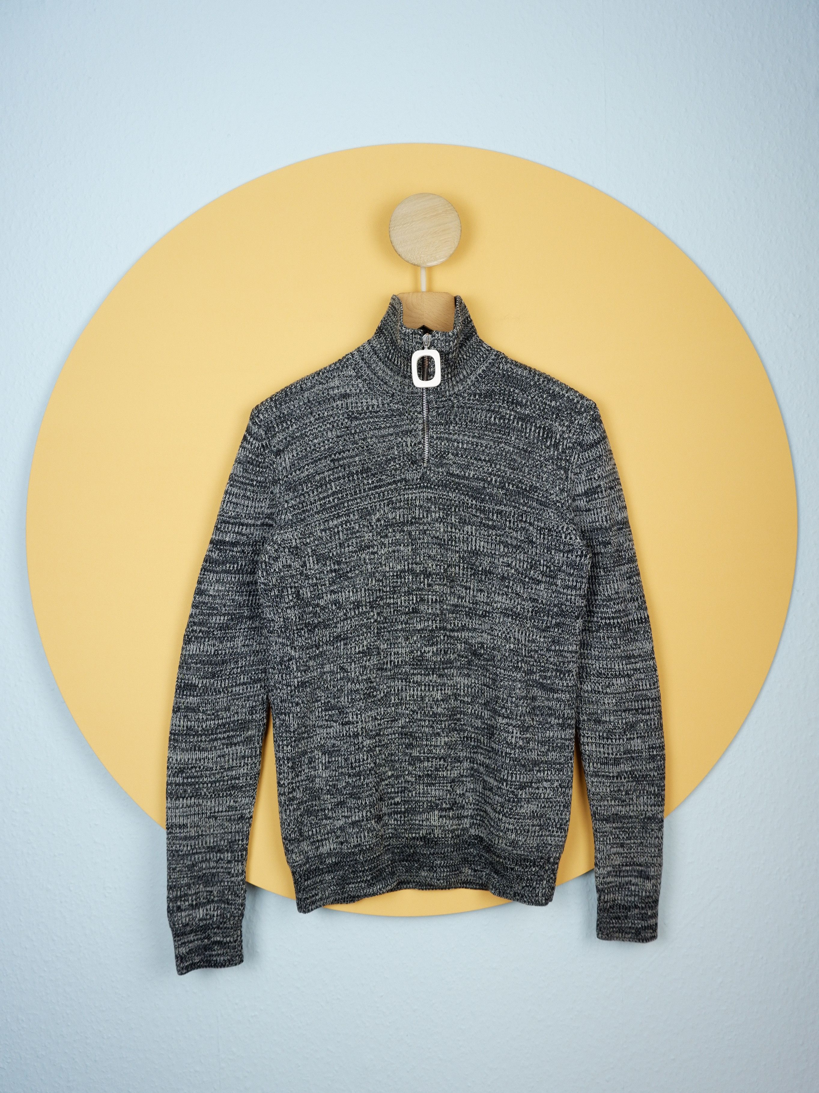 image of J W Anderson ! J. W. Anderson Half Zip Turtleneck Sweater in Grey, Men's (Size XS)