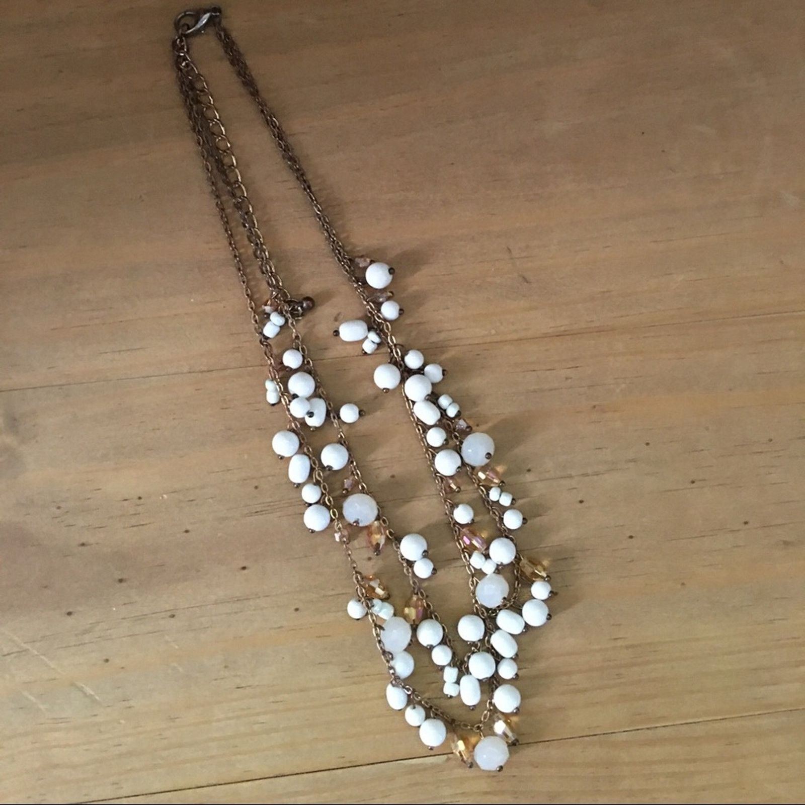 Jewelry Elegant double strand layered beaded chain necklace Size ONE SIZE - 6 Thumbnail