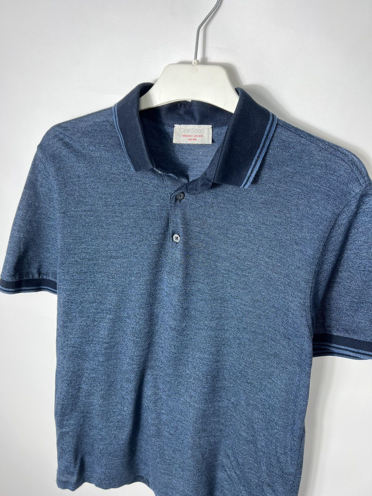 Gran Sasso Vintage luxury Italian Designer Gran Sasso Blue T-shirt Size US M / EU 48-50 / 2 - 2 Thumbnail