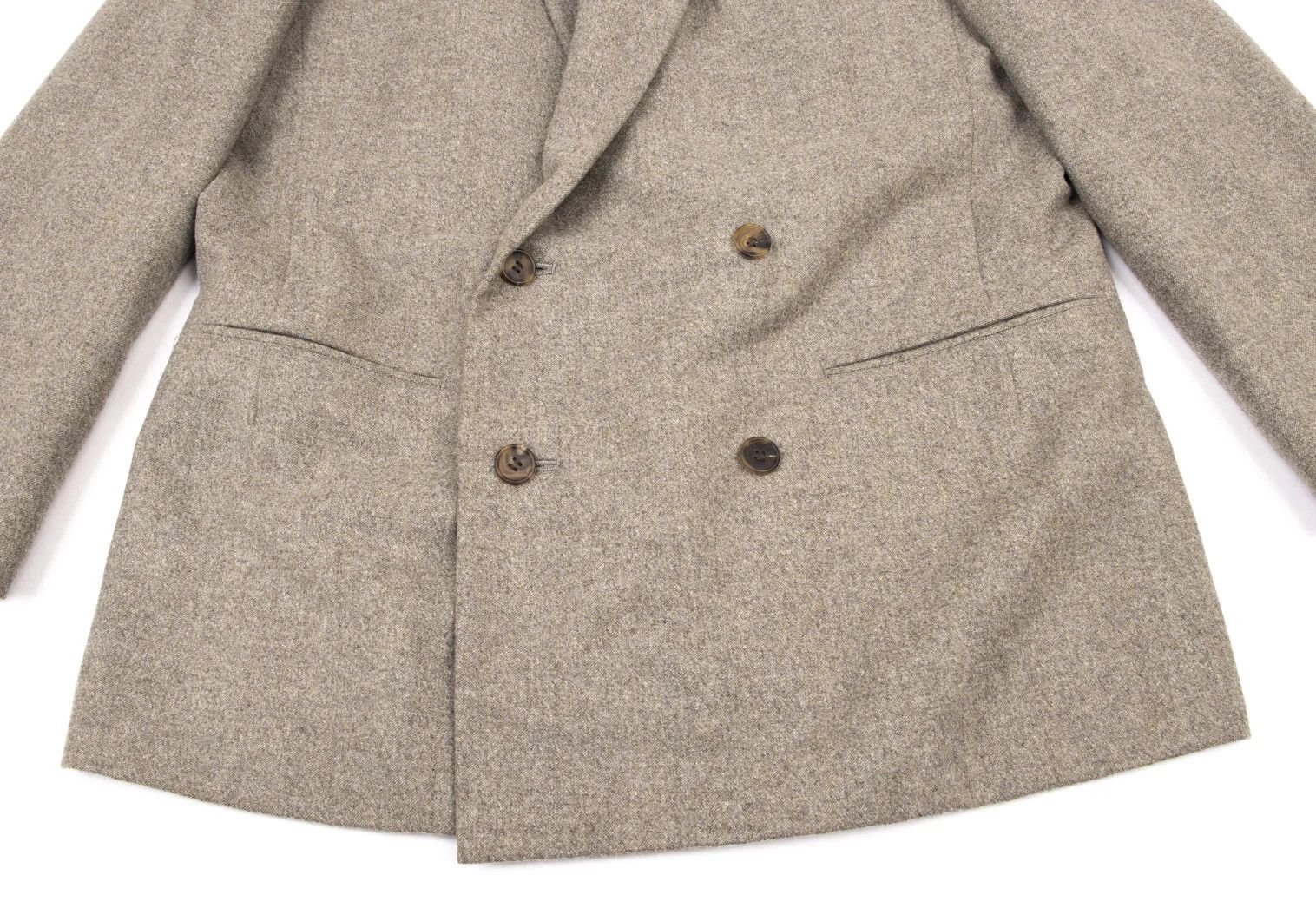 Issey Miyake Wool Nylon Shoulder Double Jacket in Beige M Size US M / EU 48-50 / 2 - 8 Thumbnail