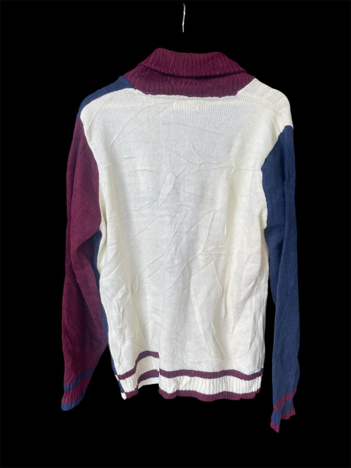 Aran Sweater Market × Japanese Brand Rare design BACK NUMBER KNIT SWEATER Size US XL / EU 56 / 4 - 2 Thumbnail