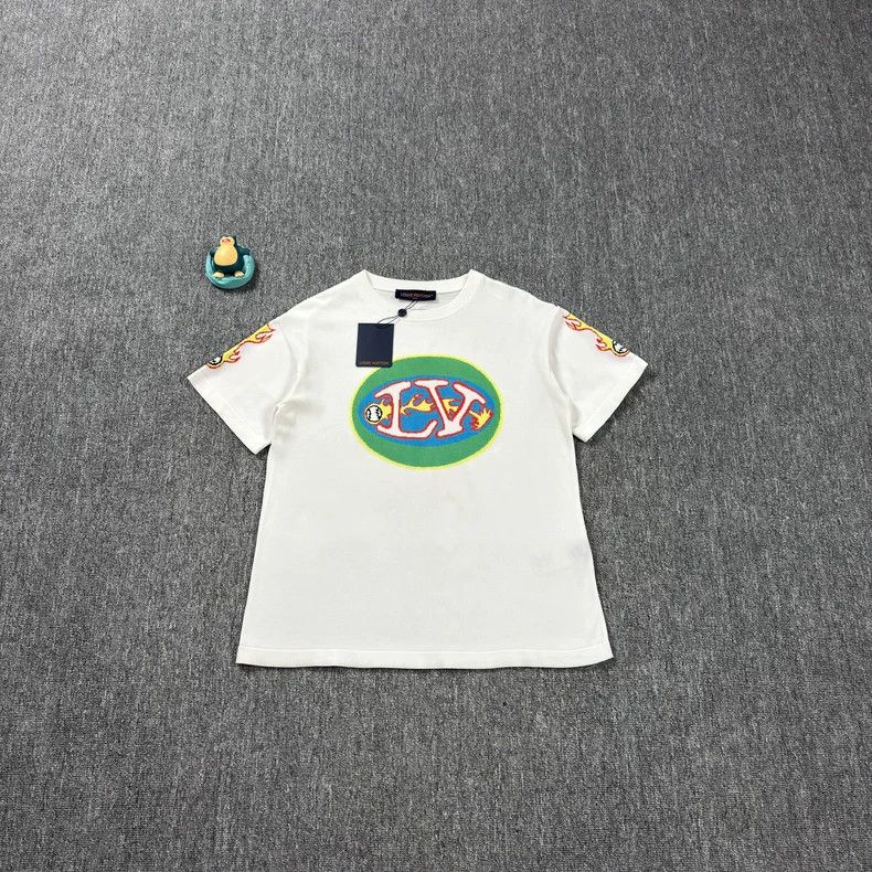 Louis Vuitton LV White Flame Logo Short Sleeve - dmc Size US S / EU 44-46 / 1 - 1 Thumbnail