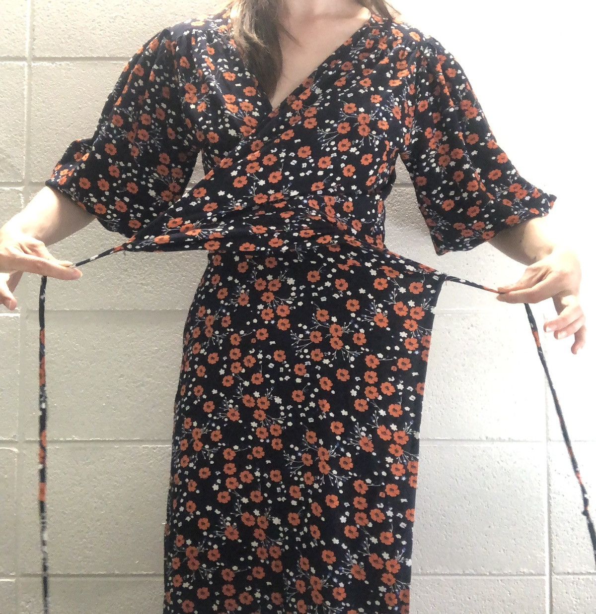 Vintage Blue comfy Flower Dress Size ONE SIZE - 2 Thumbnail