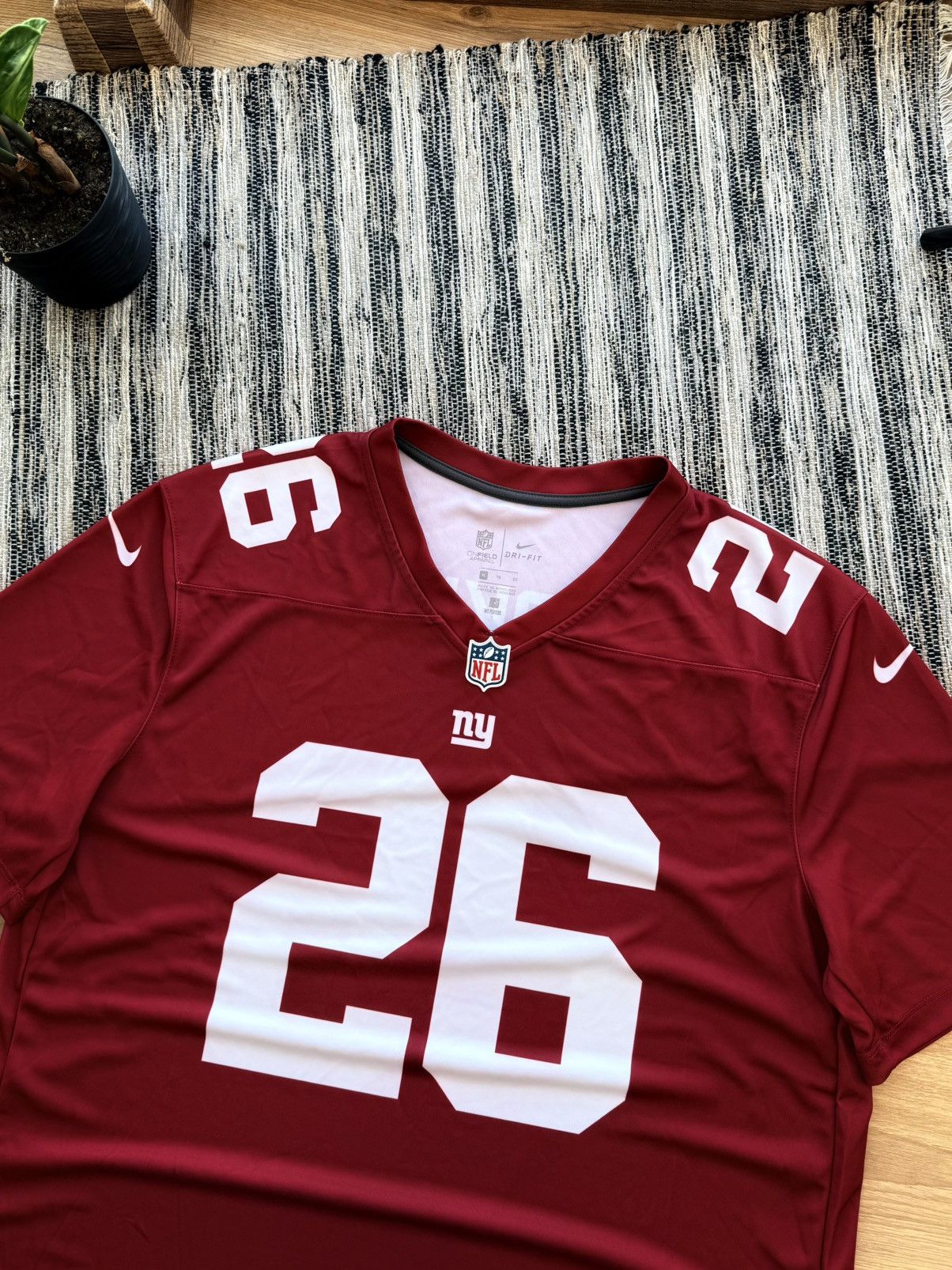 Nike NIKE ON-FIELD SAQUAN BARKLEY #26 NFL JERSEY NEW YORK GIANTS Size US XL / EU 56 / 4 - 2 Thumbnail