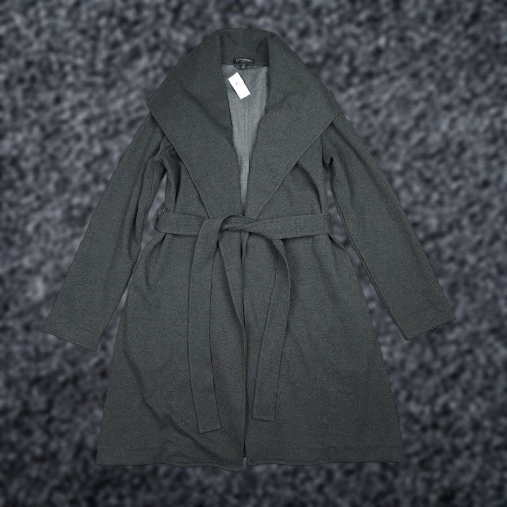 Banana Republic Banana Republic Long Wrap Jacket Women's M Gray Belted Cotton Blend NWT Coat, Trench, Classic, Belted, Long Sleeve, Regular, Fall Winter Spring, Women Size M / US 6-8 / IT 42-44 - 1 Thumbnail