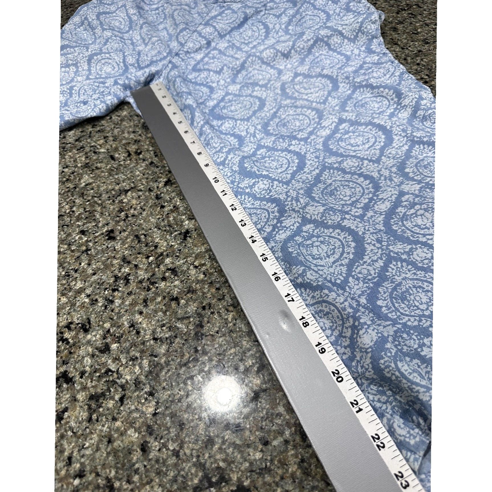Nutmeg Nutmeg Pants Women Plus 22 Blue White Paisley Elastic Waist Pockets Casual Lounge Boho Beach Coastal Size 40" / US 18 - 4 Thumbnail