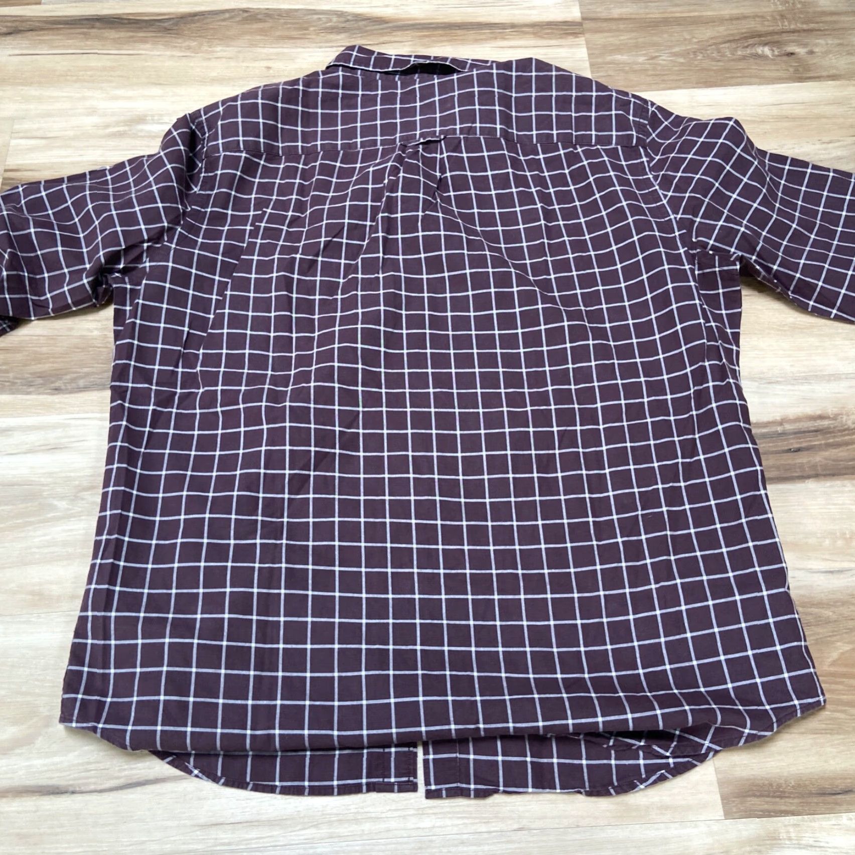 American Eagle Outfitters VINTAGE American Eagle Outfitters Shirt Mens Large Brown Plaid Athletic Fit Button Down Long Sleeve Size US L / EU 52-54 / 3 - 6 Thumbnail