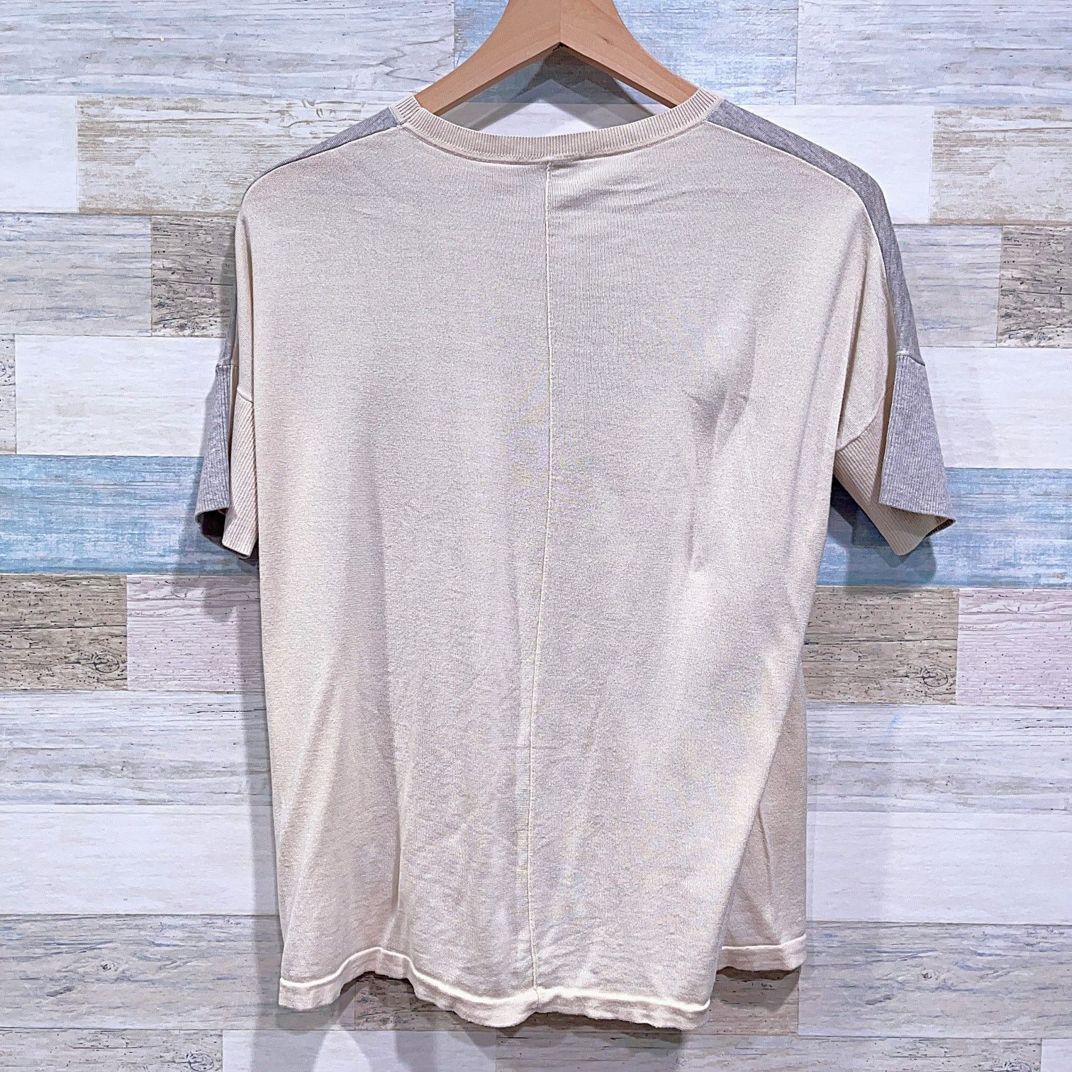 Other Carlisle Silk Cashmere Short Sleeve Sweater Beige Gray Small Size S / US 4 / IT 40 - 3 Thumbnail