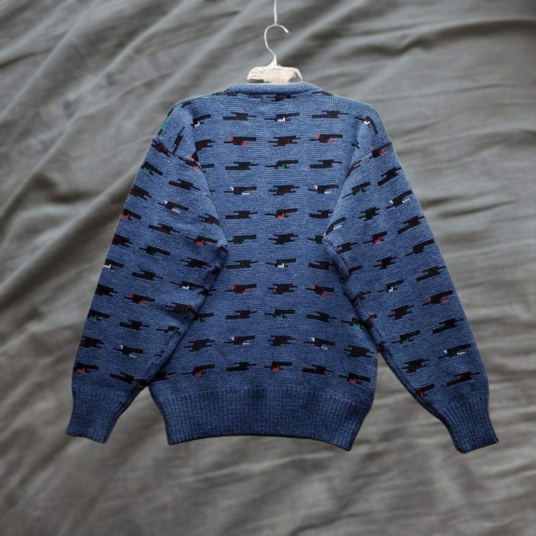 Vintage VINTAGE Voyager Sweater Mens M Multi Geometric 3D Knit Wool Blend Crewneck Size M Mens Size US M / EU 48-50 / 2 - 1 Thumbnail