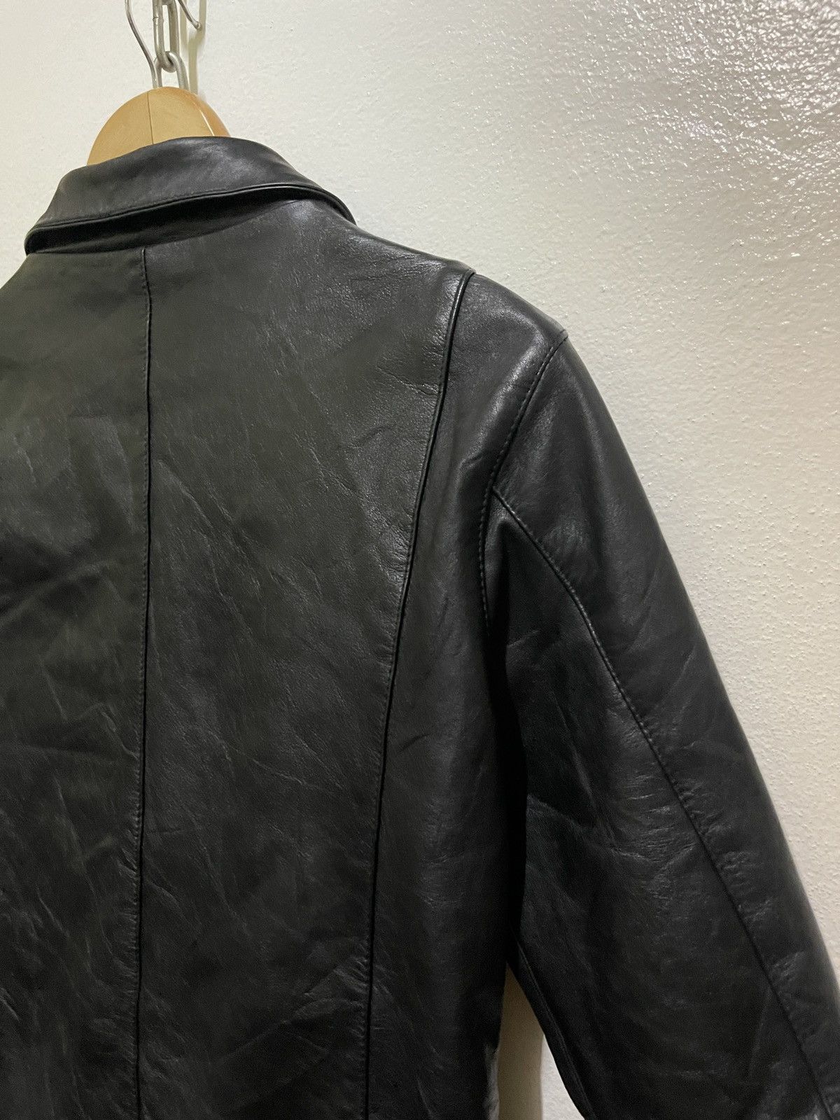 Japanese Brand Shama Biker Leather Jacket Zipper Japan 38 Size US S / EU 44-46 / 1 - 15 Thumbnail