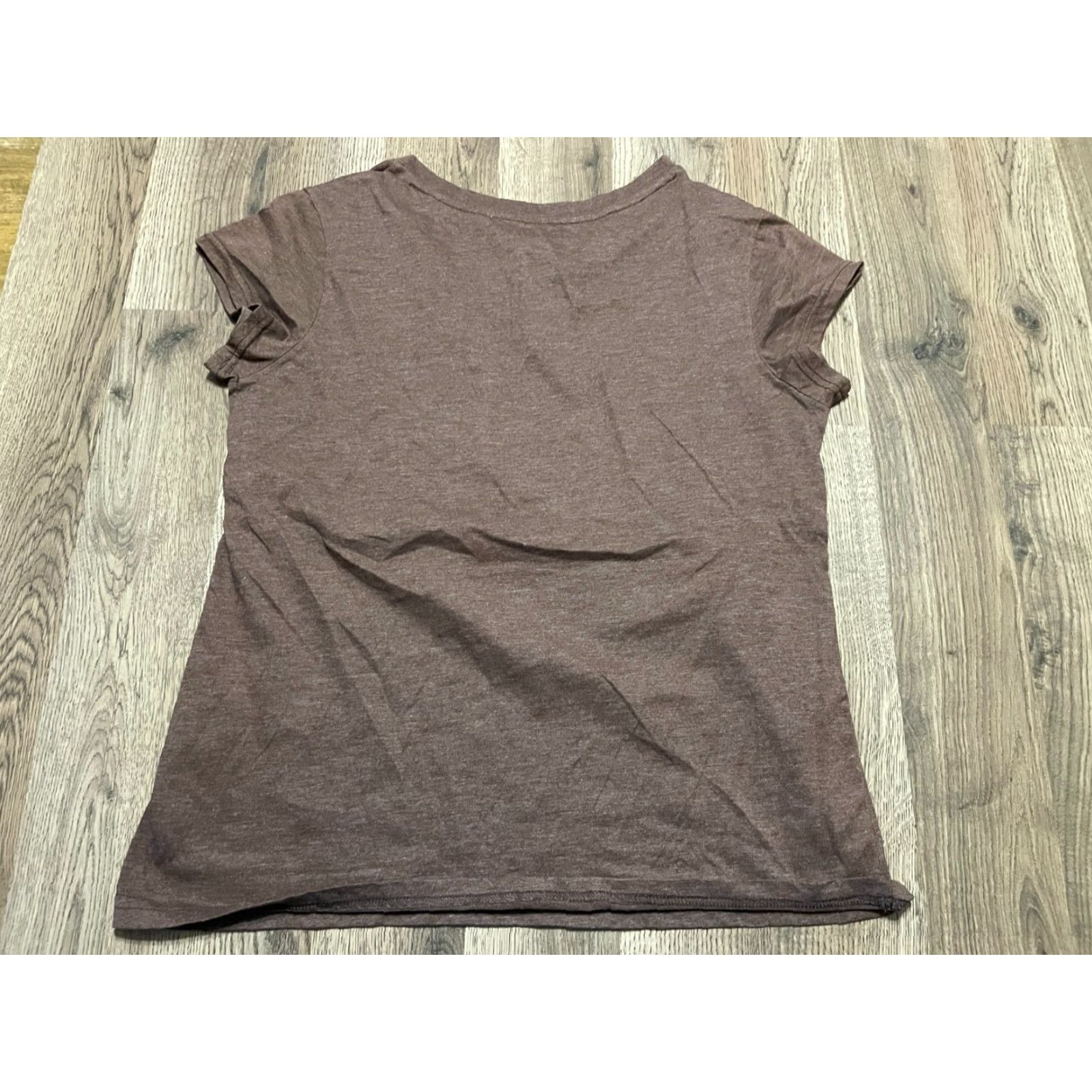 Vintage Hershey's Shirt Women's 2XL Brown LOVE V-neck T-Shirt Short Sleeve Pullover Casual Regular Size XXL / US 16-18 / IT 52-54 - 2 Thumbnail
