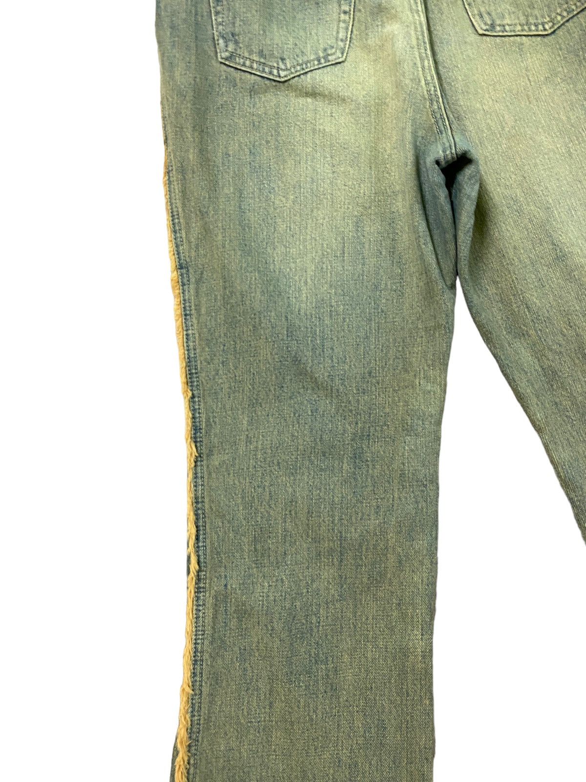 Japanese Brand Flare LIVRE CLAIRE Rare Fur Design Bootcut Denim Size US 29 - 15 Thumbnail