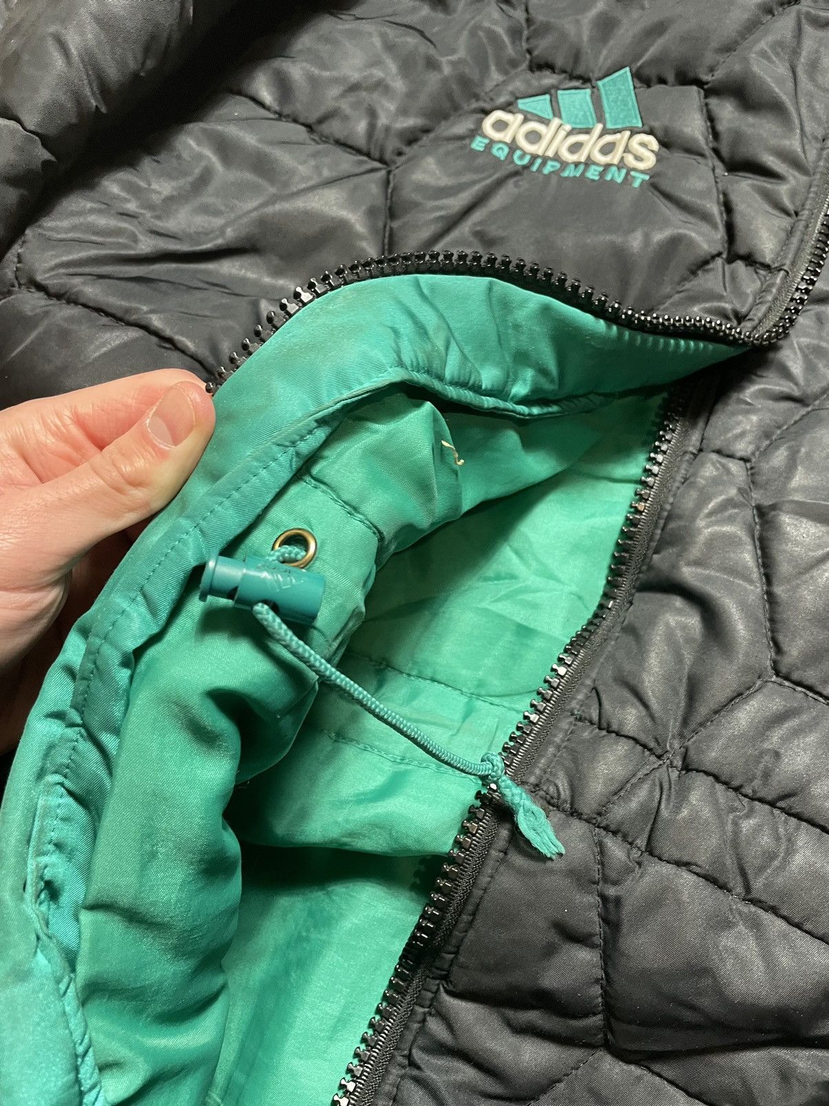 Adidas × Vintage Vintage 90's Adidas Equipment Parka Jacket Big Logo Rare Size US L / EU 52-54 / 3 - 18 Thumbnail