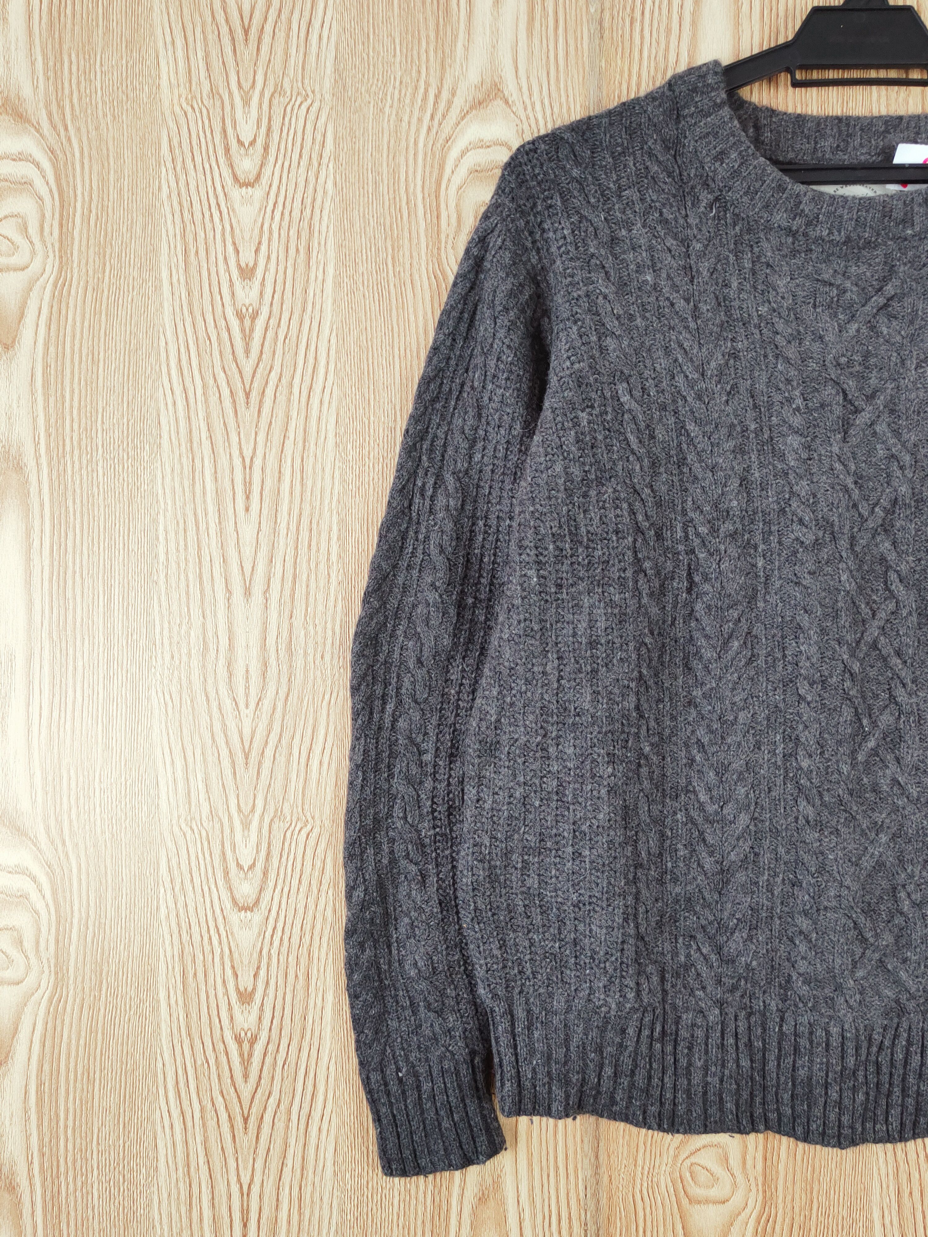 Aran Isles Knitwear × Japanese Brand × Vintage Ungrid Black Knitwear Sweatshirts #W831 Size US M / EU 48-50 / 2 - 3 Thumbnail