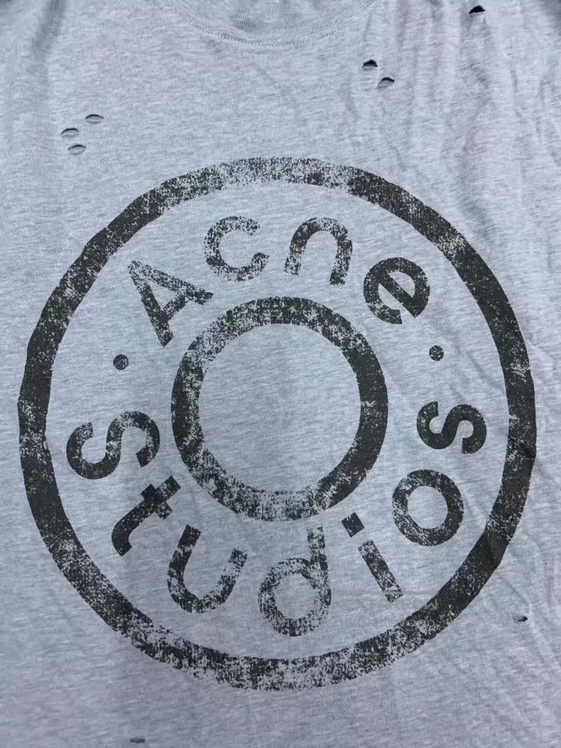 Acne Studios Acne Studios Distressed Logo Printed Short Sleeve T-Shirt, Size US XS / EU 42 / 0 - 3 Thumbnail