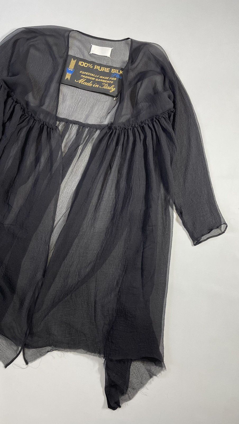 Maison Margiela A/W 04 Black Silk Voile Gown Size M / US 6-8 / IT 42-44 - 7 Thumbnail