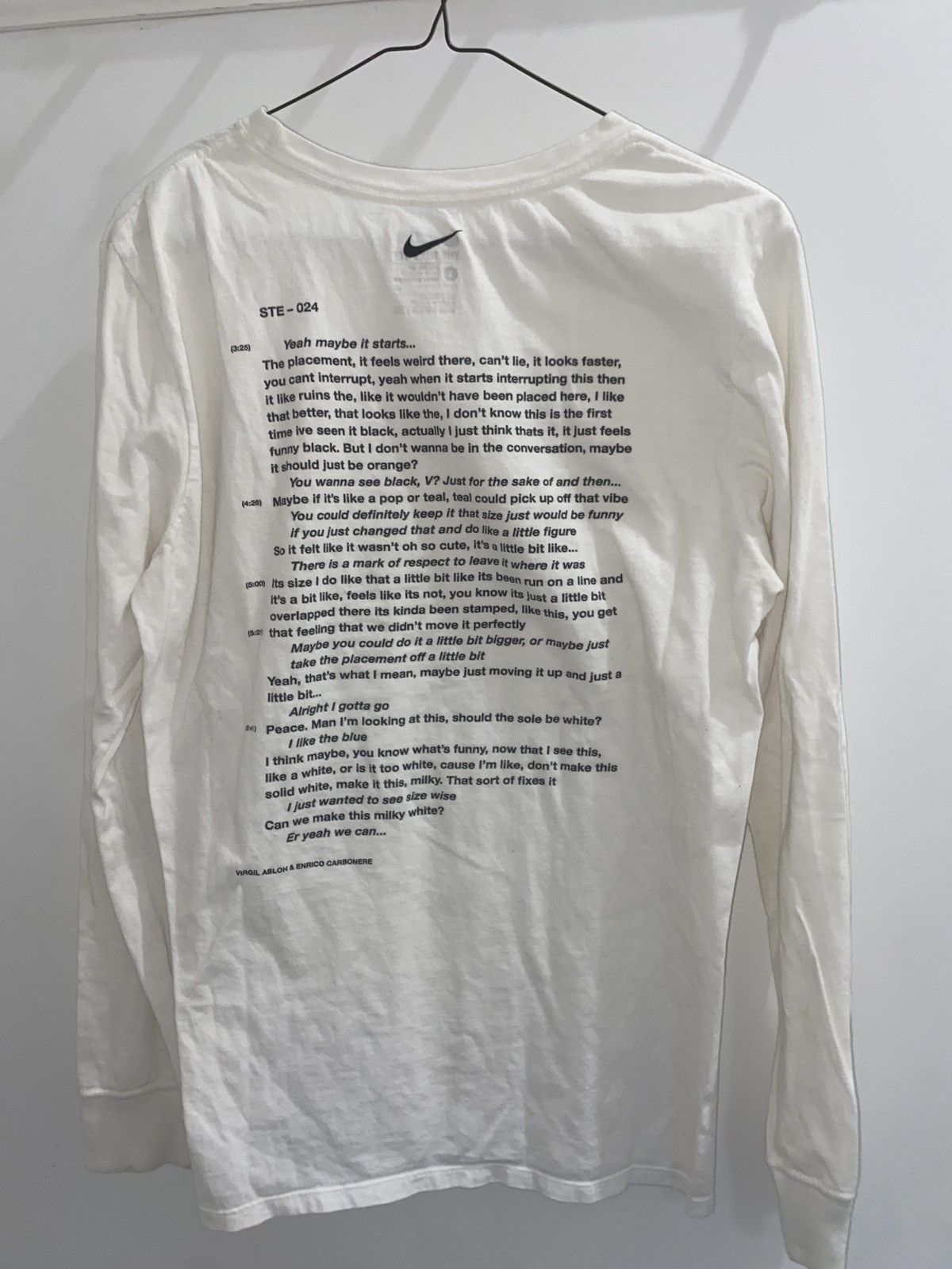 Nike × Off-White Nike x Off White Campus Long Sleeve T Shirt