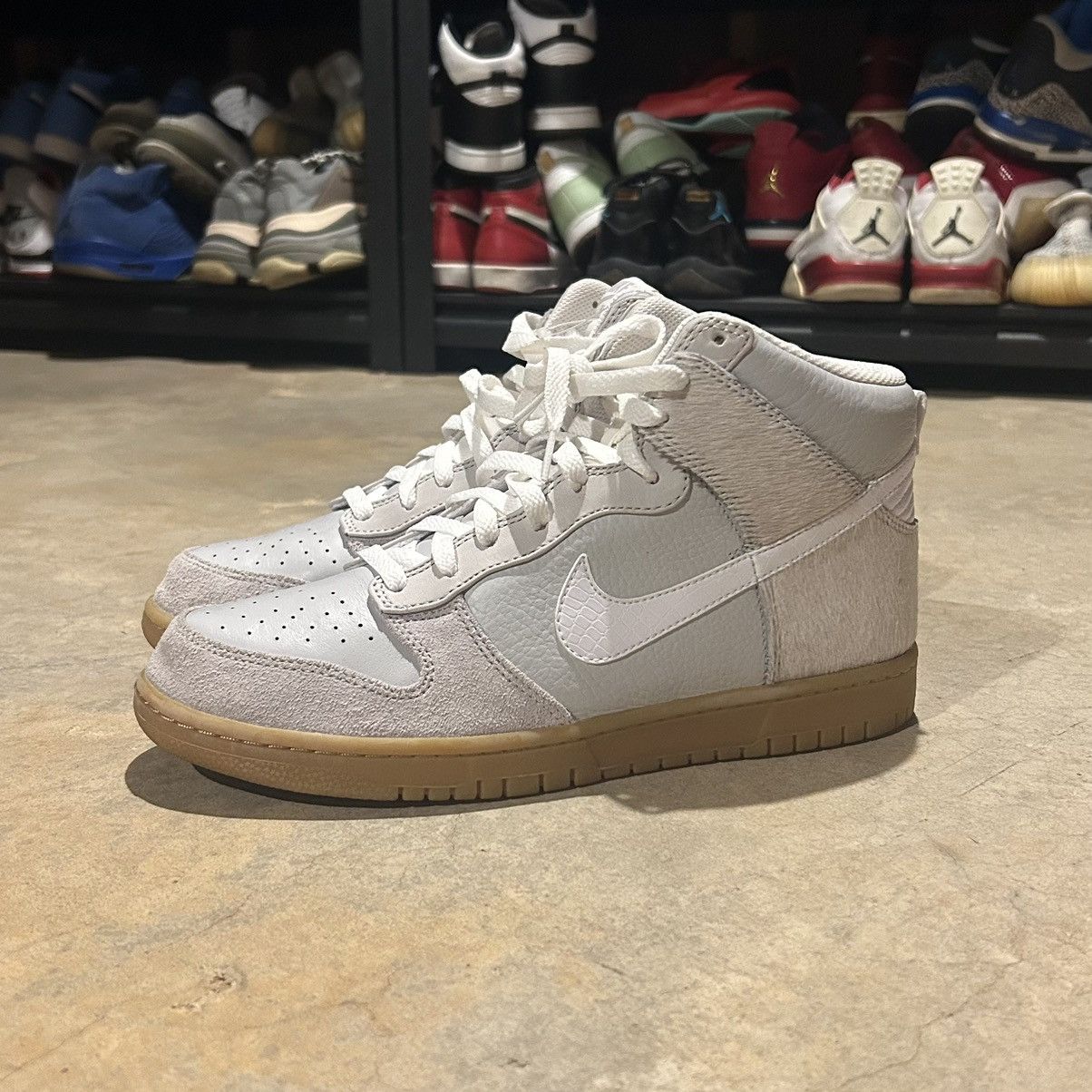 Nike × Nike SB Nike Dunk High Premium Neutral Grey Pony Hair 2008 US 9 Size US 9 / EU 42 - 2 Thumbnail