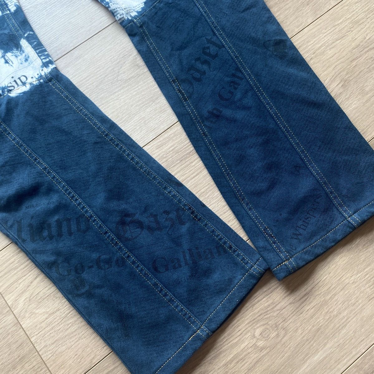 John Galliano S/S 2006 John Galliano Star Panel Gazette J-Cut Jeans Size US 33 - 6 Thumbnail