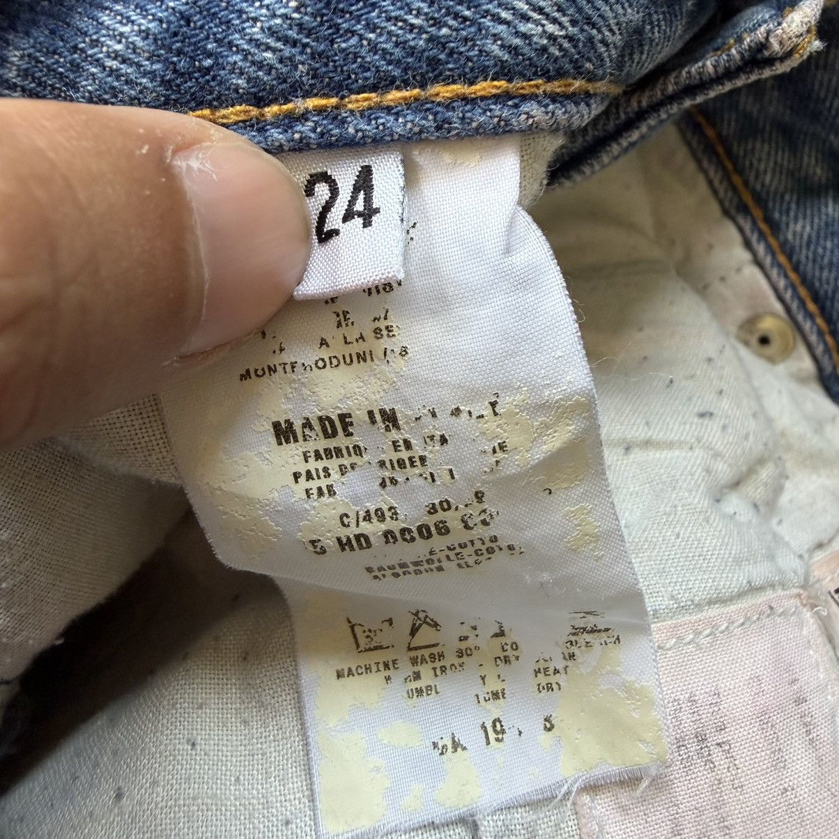 Helmut Lang Helmut Lang - Vintage Blue Denim Jeans Size 24" / US 00 / IT 34 - 9 Thumbnail