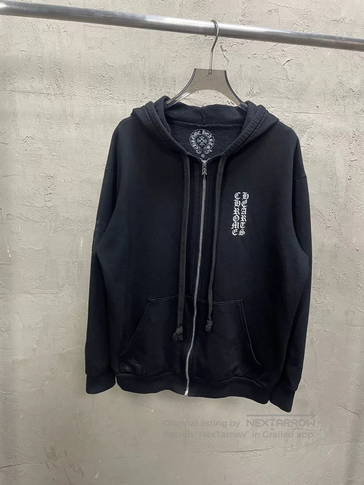 Chrome Hearts Chrome Hearts Black Hoodie with Silver Cross Zip. Size US XL / EU 56 / 4 - 1 Thumbnail