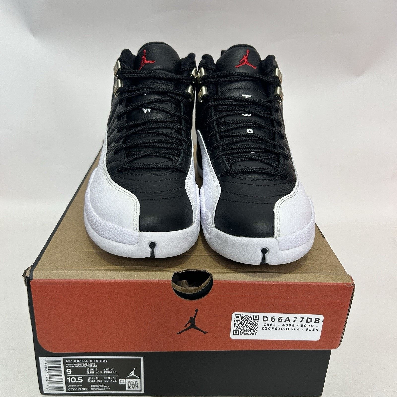 Jordan Brand Nike Air Jordan 12 Retro OG “Playoff/Black White” CT8013-006 Size US 9 / EU 42 - 2 Thumbnail