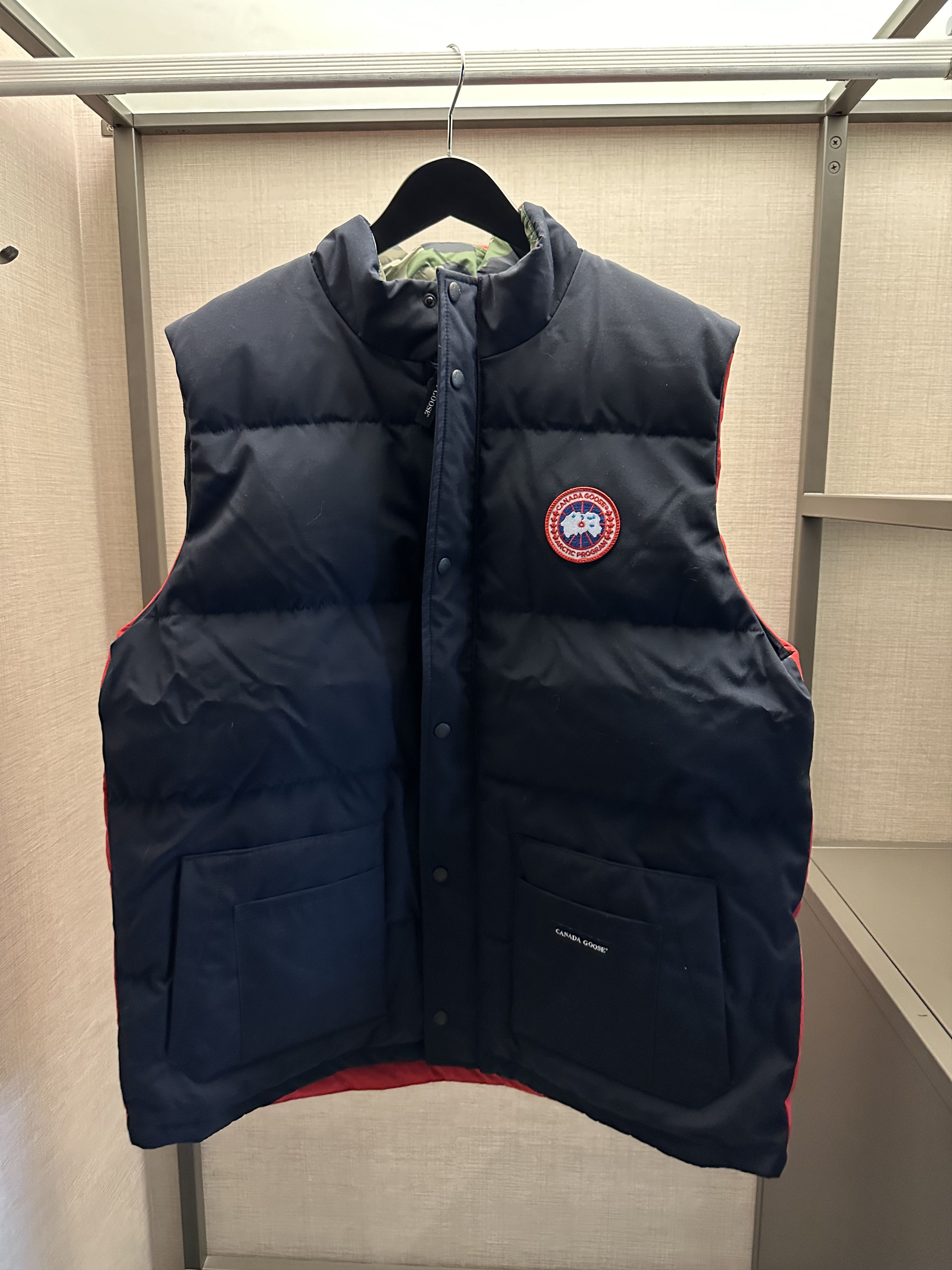 image of Bogo Canada Goose Freestyle Vest in Navy/Red, Men's (Size 2XL)