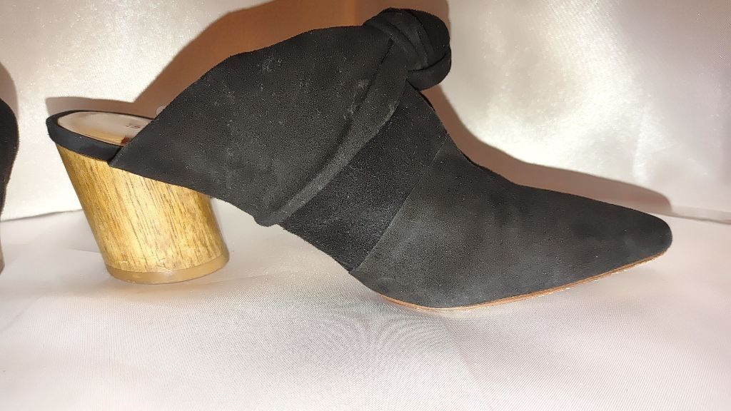 Bernhard Willhelm Bernardo Finley Suede Knot Wooden Heel Mule Size 7.5M Size US 7.5 / IT 37.5 - 7 Thumbnail