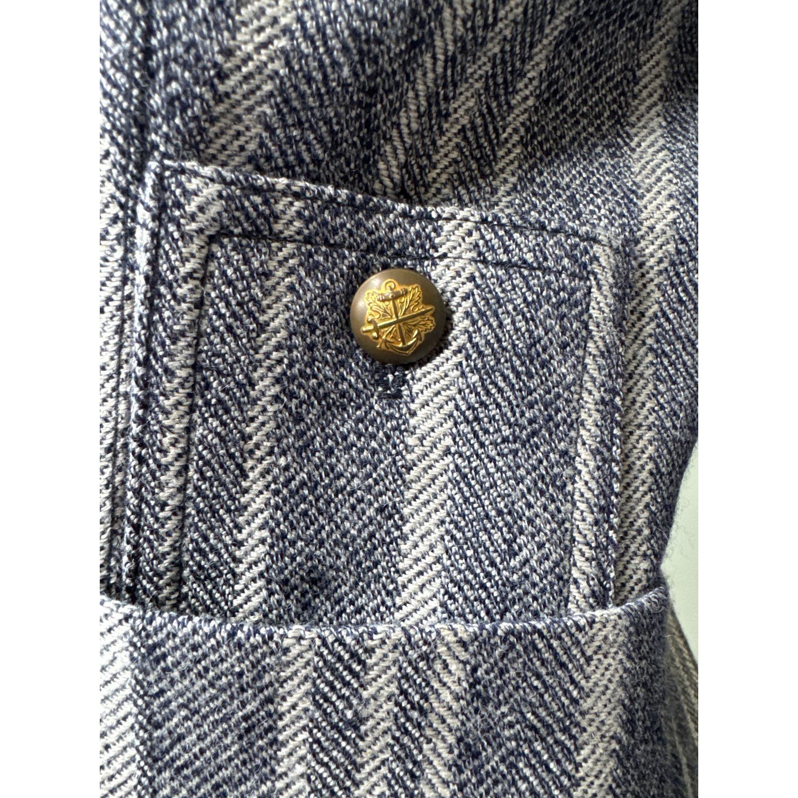 SMYTHE SMYTHE Duchess Tweed Wool Striped Single Button Blazer Size M / US 6-8 / IT 42-44 - 6 Thumbnail
