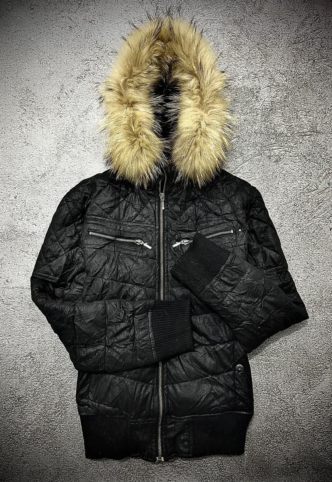 Japanese Brand 2000s Roushatte Bondage Punk Zip Fur Jacket Size US M / EU 48-50 / 2 - 2 Thumbnail