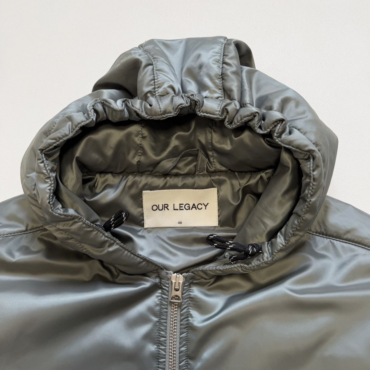 Our Legacy Sample Shimmer Sage Nylon Puffer Jacket Size US M / EU 48-50 / 2 - 5 Thumbnail
