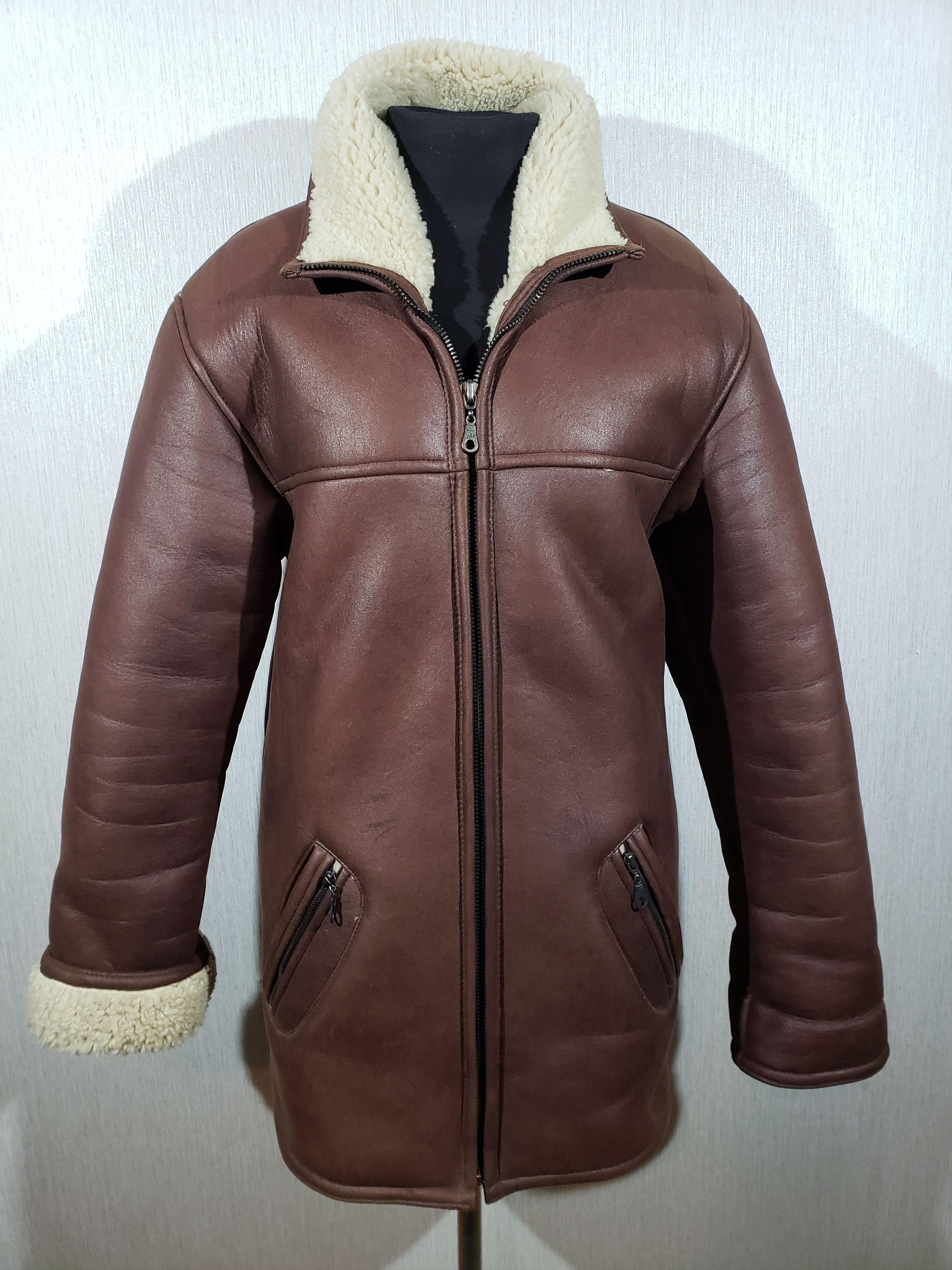 Other Men's brown faux fur sheepskin coat. Size US M / EU 48-50 / 2 - 1 Thumbnail