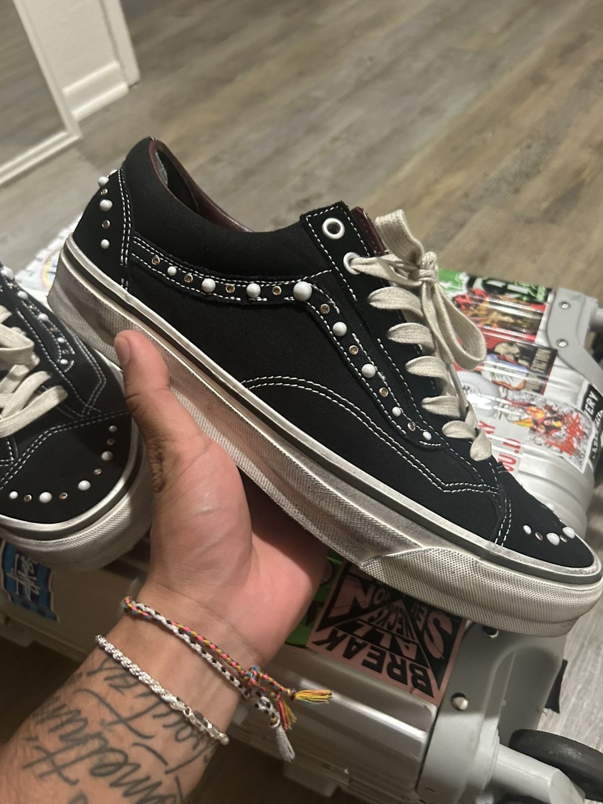 Satoshi Nakamoto × Vans Vans OTW Old Skool 36 Pearlized Black Size US 12 / EU 45 - 5 Thumbnail