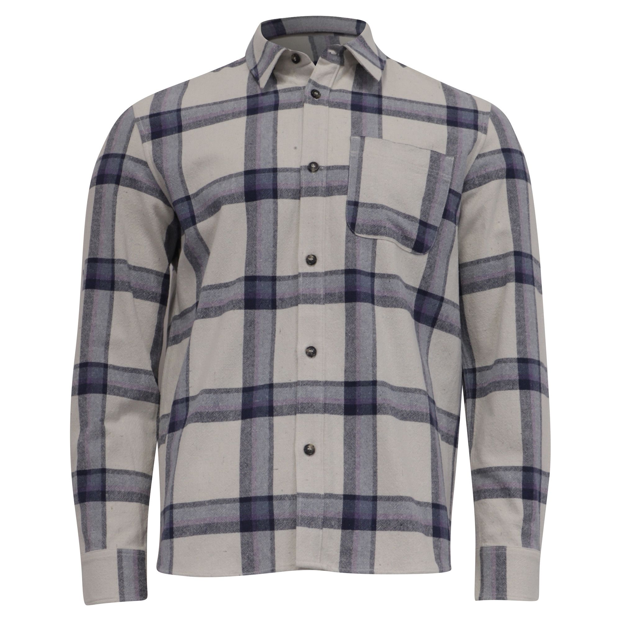 A.P.C. A.P.C. Check-Print Long Sleeve Shirt in Multicolor Cotton Size US M / EU 48-50 / 2 - 1 Thumbnail