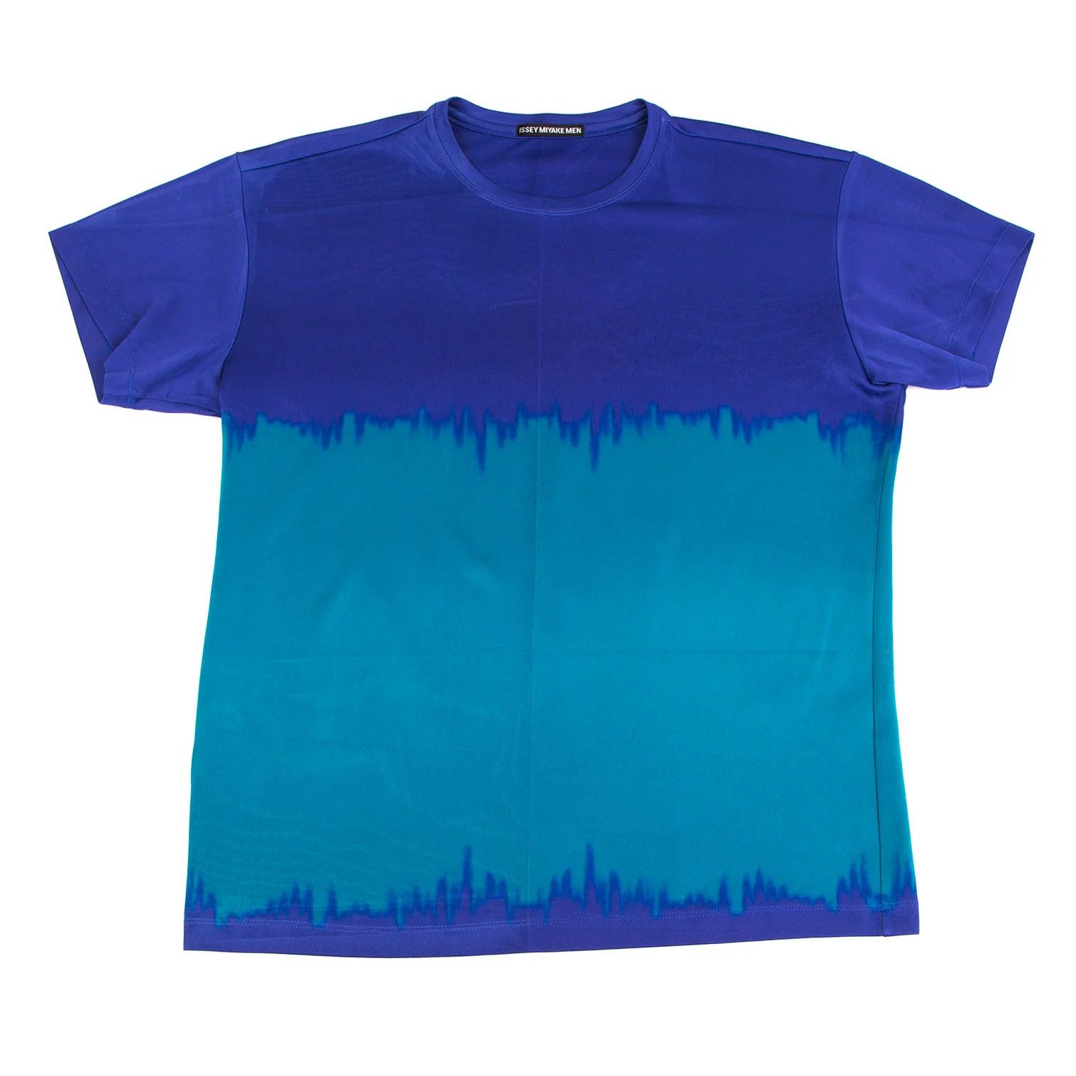 Issey Miyake Hand-Dyed Stretch T-Shirt in Blue Emerald Size US XL / EU 56 / 4 - 1 Thumbnail