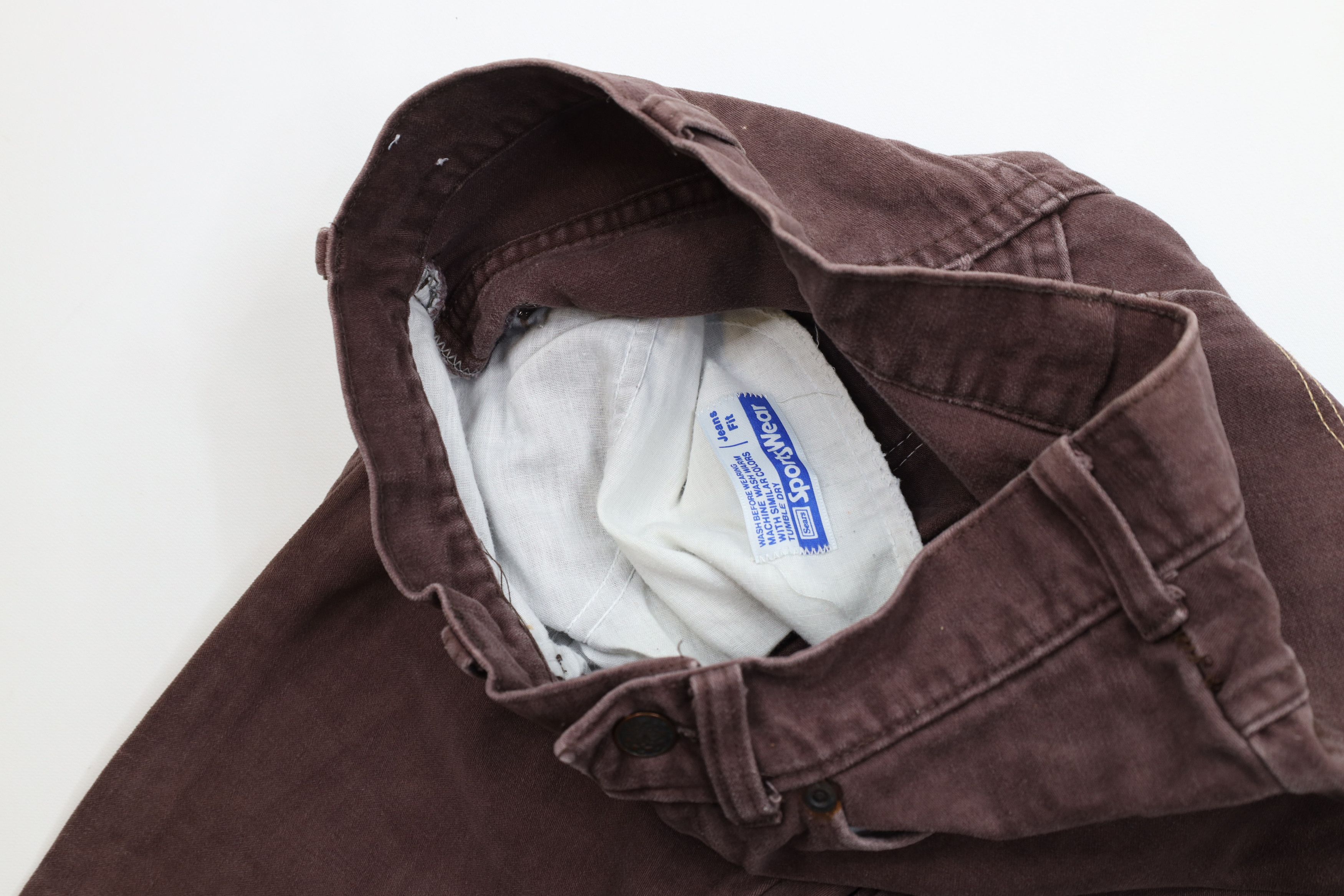 Vintage Vintage 70s Streetwear Cloth Moleskin Jeans Brown USA Size US 28 / EU 44 - 7 Thumbnail