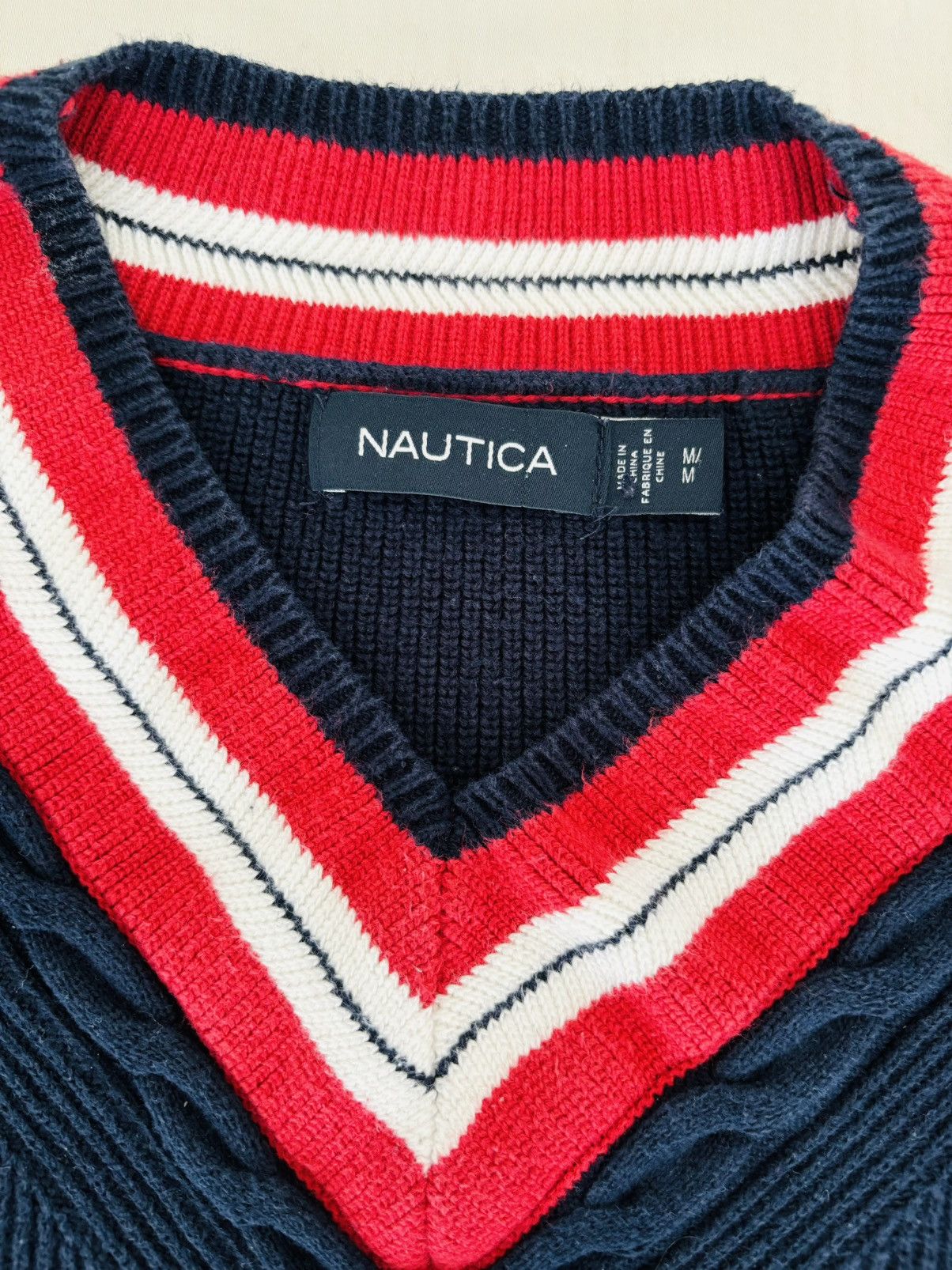 Nautica Nautica : V-Neck Cricket Sweater (M) Size US M / EU 48-50 / 2 - 4 Thumbnail