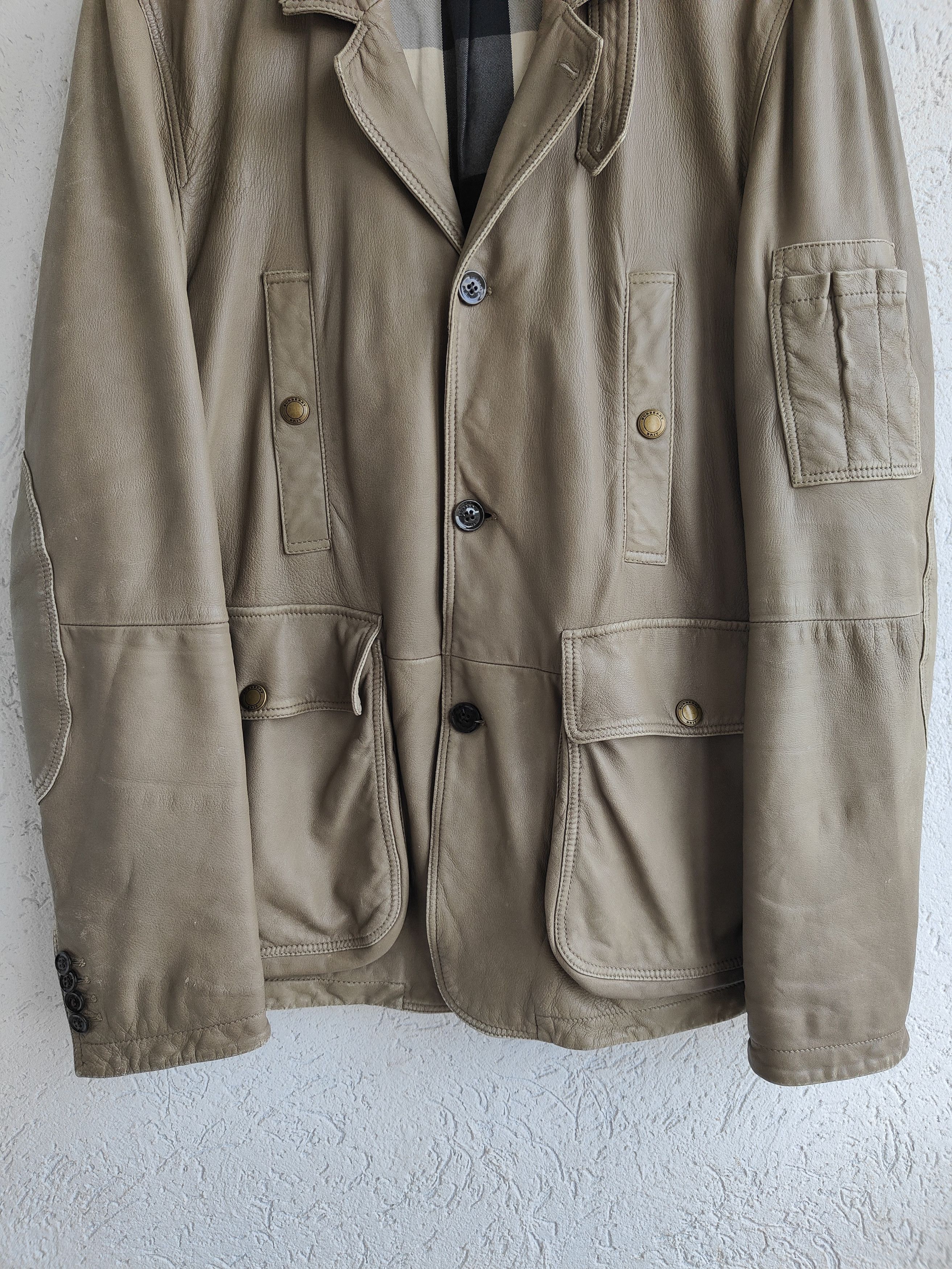 Burberry Burberry Brit Lamb Leather Field Jacket Size US XXL / EU 58 / 5 - 3 Thumbnail