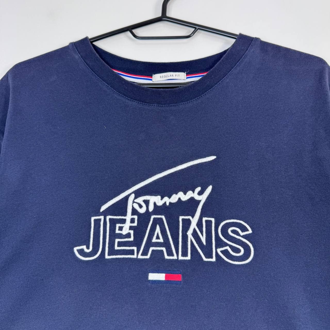 Tommy Jeans Tommy Jeans T-Shirt Navy Blue Big Logo Flag Tee Mens Size M Size US M / EU 48-50 / 2 - 2 Thumbnail