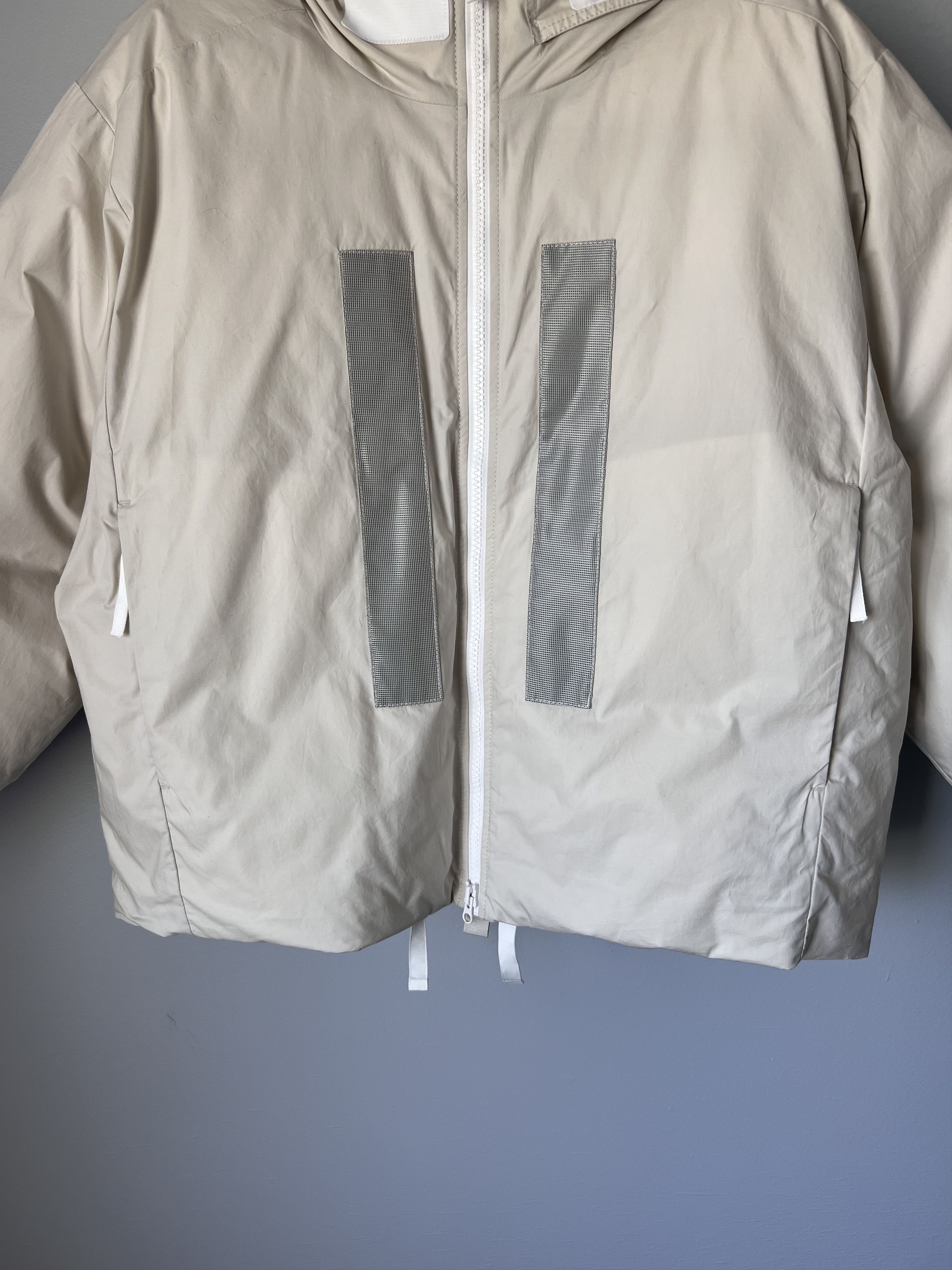 Stone Island Stone Island Marina Rubber Wax Poplin Down Coat in White Size US XL / EU 56 / 4 - 3 Thumbnail
