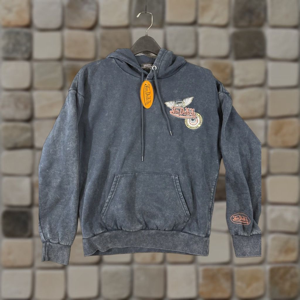 Von Dutch VINTAGE Von Dutch Motorcycles Hoodie Sweatshirt Men Sz S Blue Pullover Double Sided NWT Size US S / EU 44-46 / 1 - 1 Thumbnail