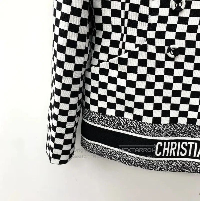 Dior Dior Checkered Cotton Women's Jacket . Size S / US 4 / IT 40 - 4 Thumbnail