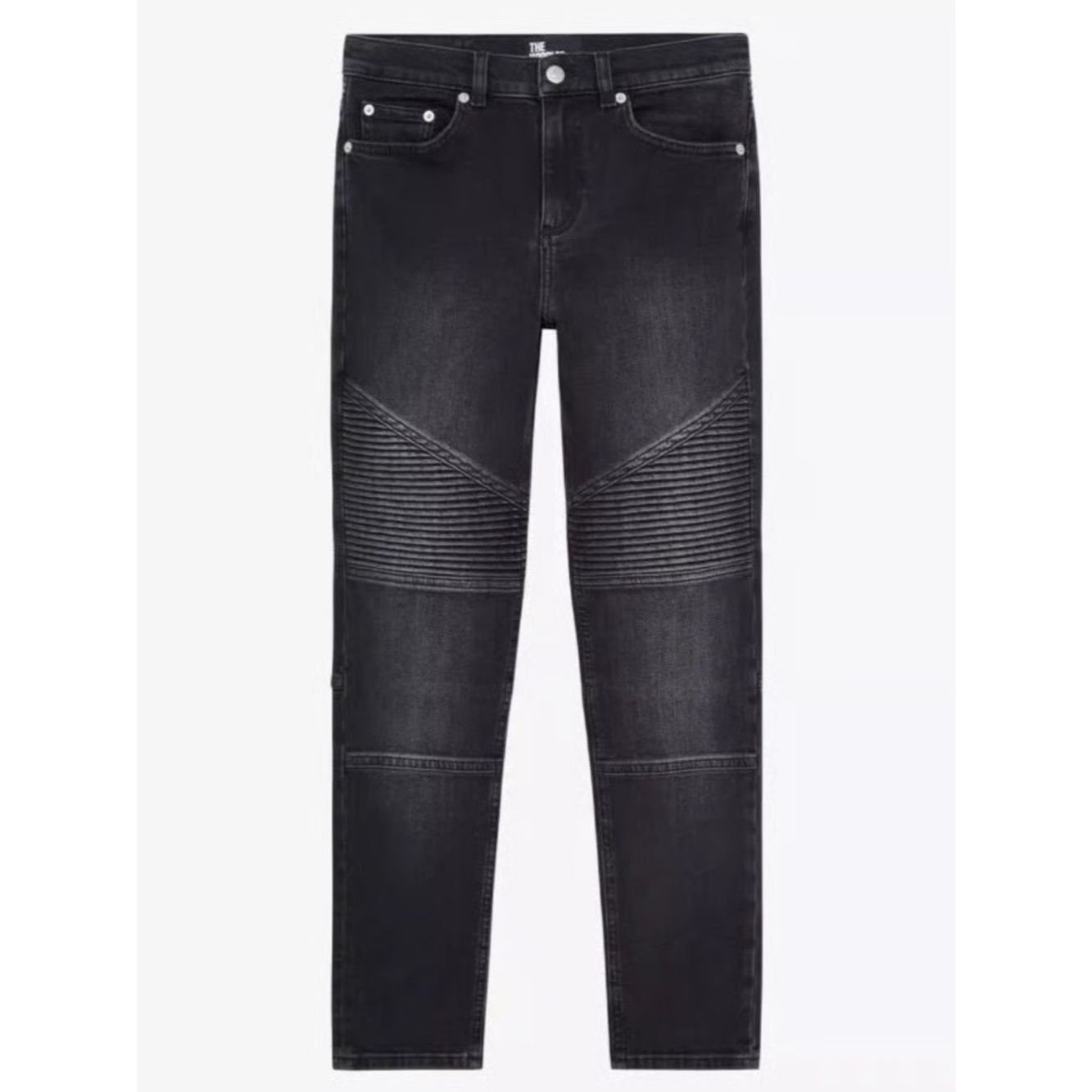 The Kooples The Kooples Women’s Moto Skinny Jeans Black Low Rise Ribbed Size 30" / US 8 / IT 44 - 3 Thumbnail
