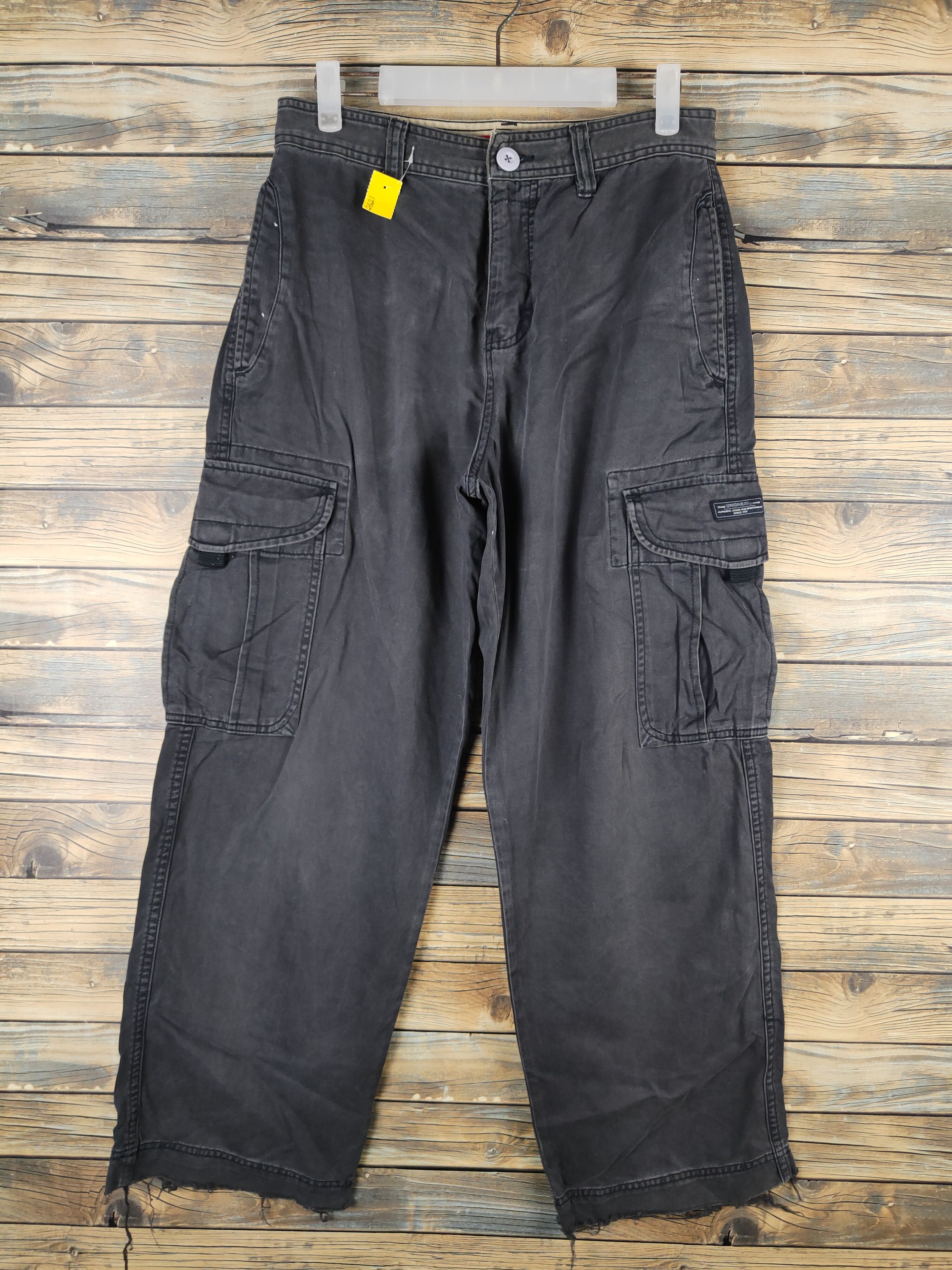 Japanese Brand DL Unionbay Black Multipocket Cargo Pants #2621 Size US 29 - 1 Thumbnail