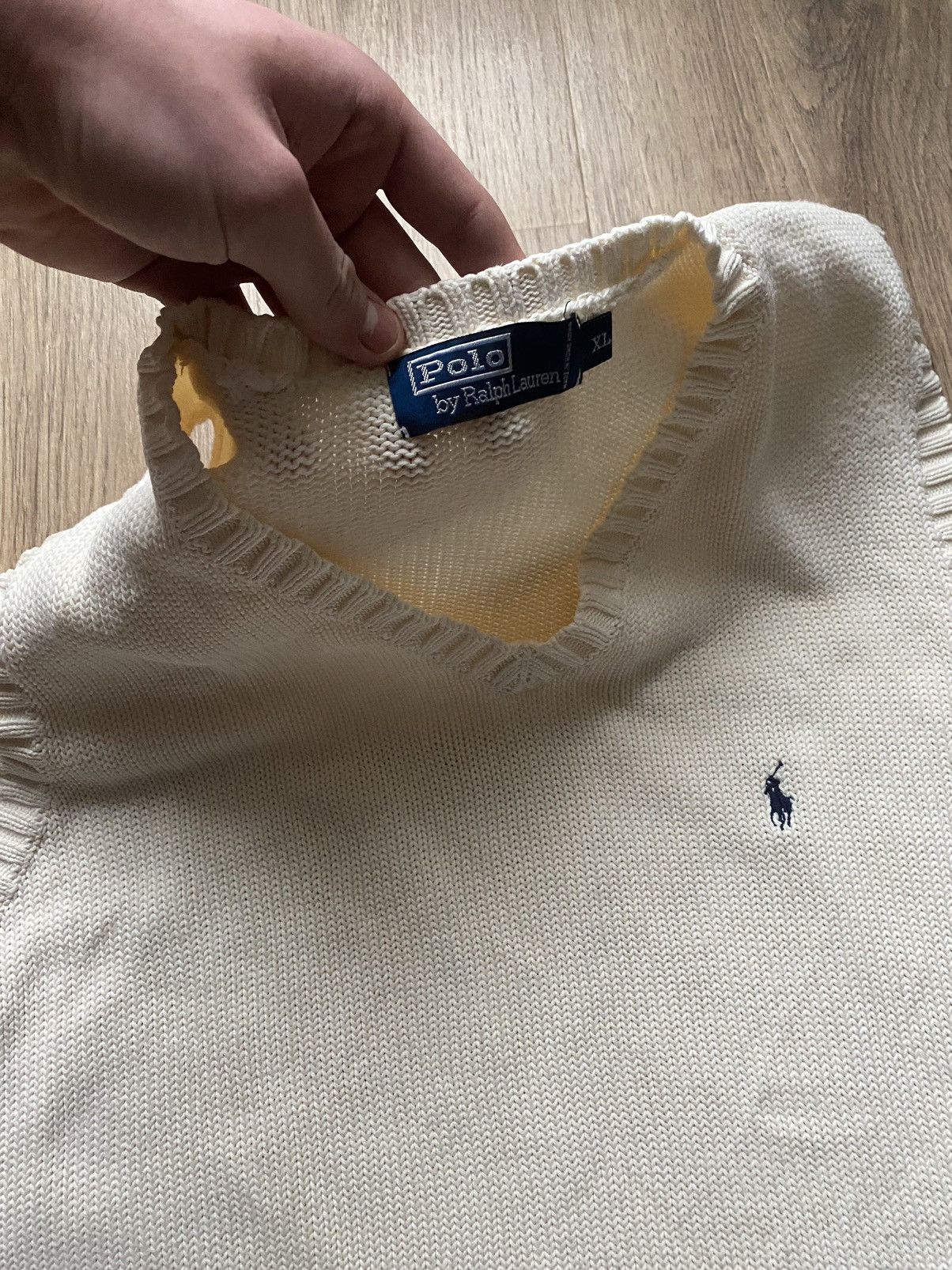 Polo Ralph Lauren × Vintage Vintage Polo Ralph Lauren knitted cream vest Size US XL / EU 56 / 4 - 4 Thumbnail