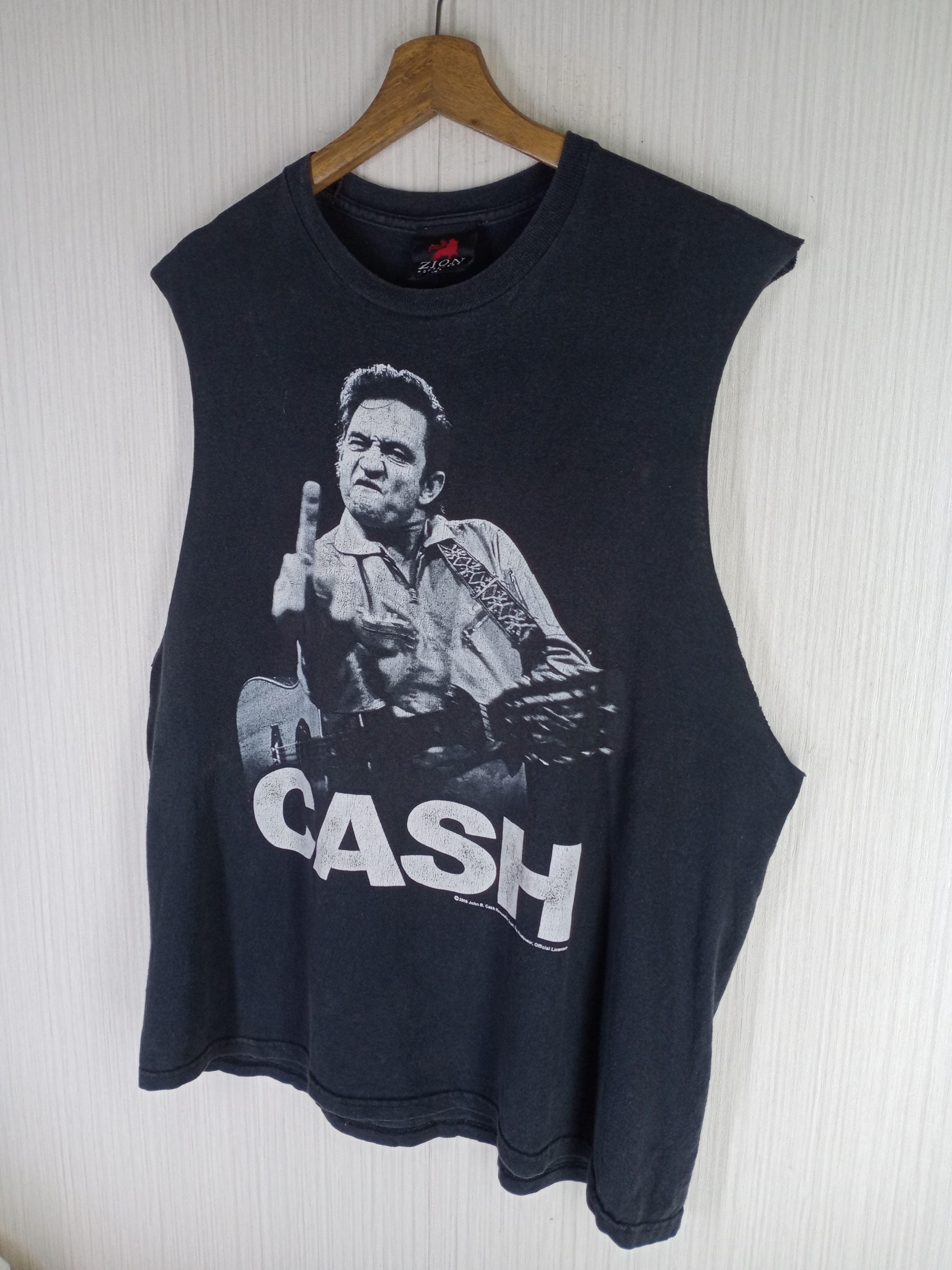 Band Tees Rare Vintage Johnny Cash Fuck Rock Band Sleeveless Tshirt Size US L / EU 52-54 / 3 - 4 Thumbnail