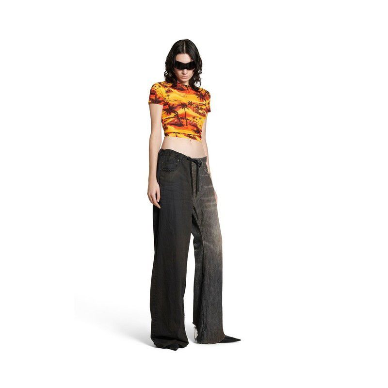 Balenciaga o1mt1gz0725 Hawaiian Car T-Shirt Fitted in Multicolor Size M / US 6-8 / IT 42-44 - 1 Thumbnail